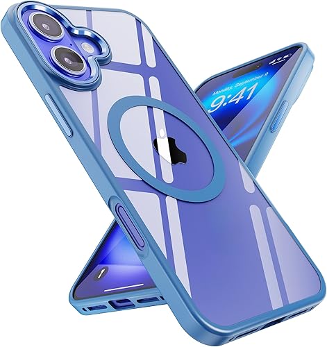 SUCGLES for iPhone 16 Case with MagSafe, N56 Ultra Strong Magnet, 12FT Drop Prot