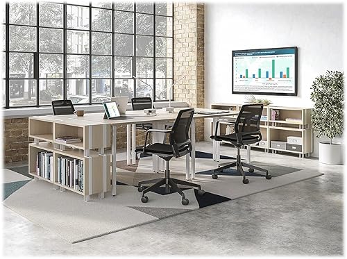 Miniatura 4 de Safco Gabinete de almacenamiento apilable de madera de 12.25 pulgadas de alto, para el hogar, oficina, espacio de trabajo, estantería y archivador,