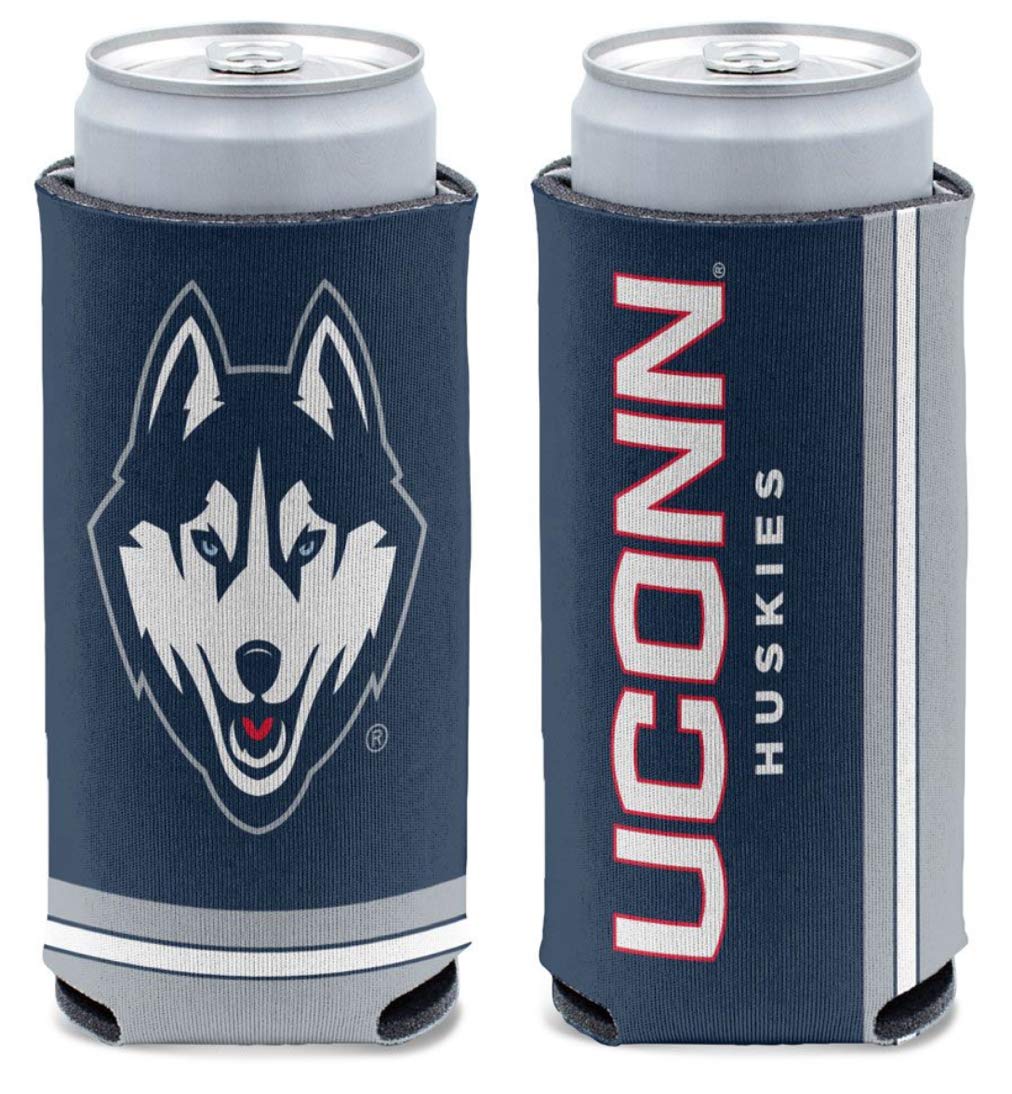 WinCraft Connecticut UConn Huskies Slim Can Cooler, 1-Pack, (Foldable, 2-Sided Design)