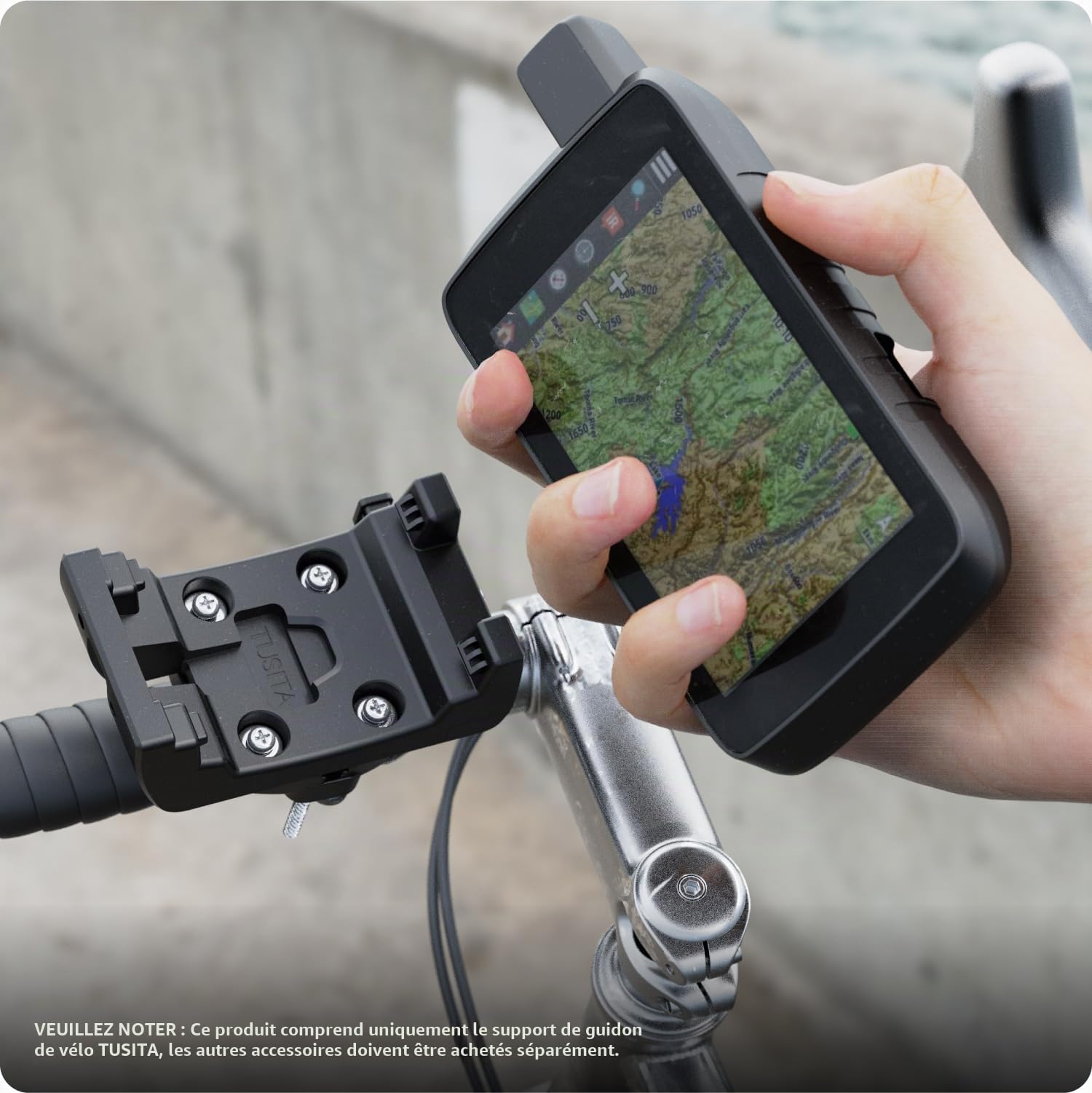 TUSITA Support GPS pour Vélo Compatible avec Garmin Montana 700 700i 710 710i 750i 760i - Accessoires pour Guidon