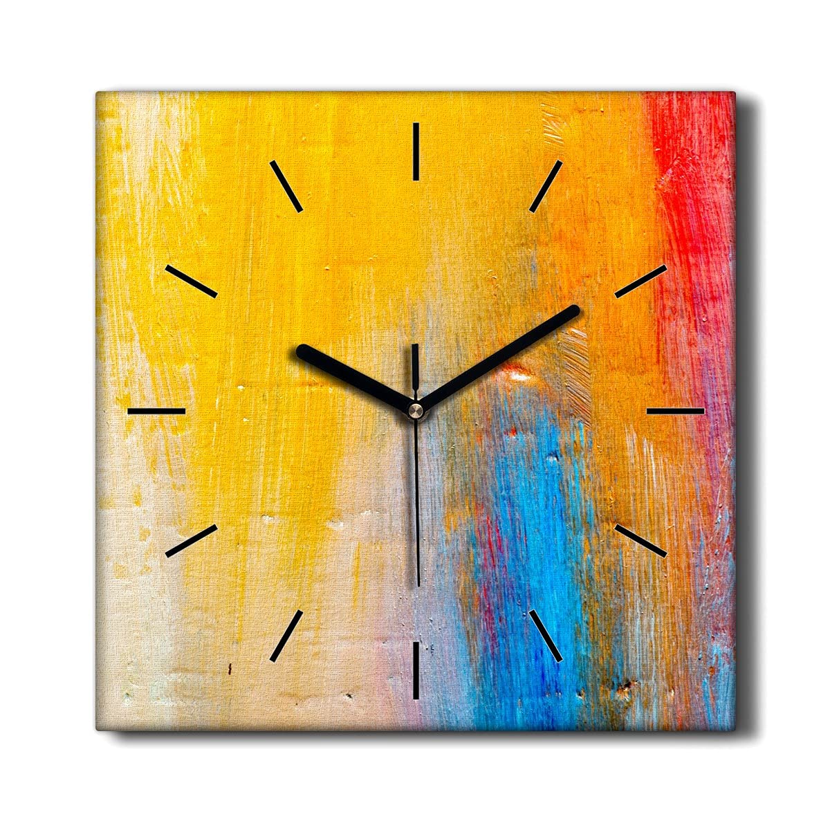 Horloge sur Toile 30x30cm Coloray pour Le Salon Décoration Murale