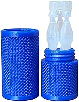 Vista 26 de Znet3D Eye Drop Vial Holder & Travel Carry Case - Securely Holds Three (3) Single-Use Vials - Screw-On Lid, Knurled Pattern - Keep Vials Safe & Silk