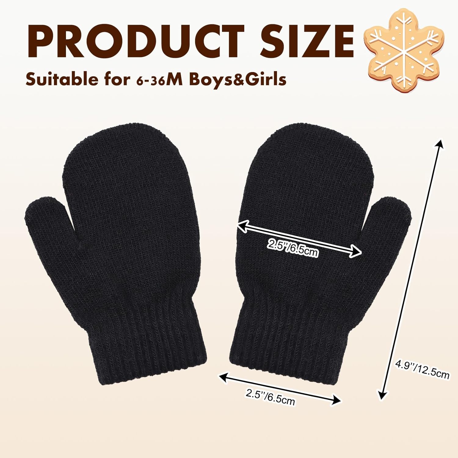 Baby Winter Mittens Toddler Stretch Knit Gloves Magic Warm Glove for Baby Boys Girls - Image 4