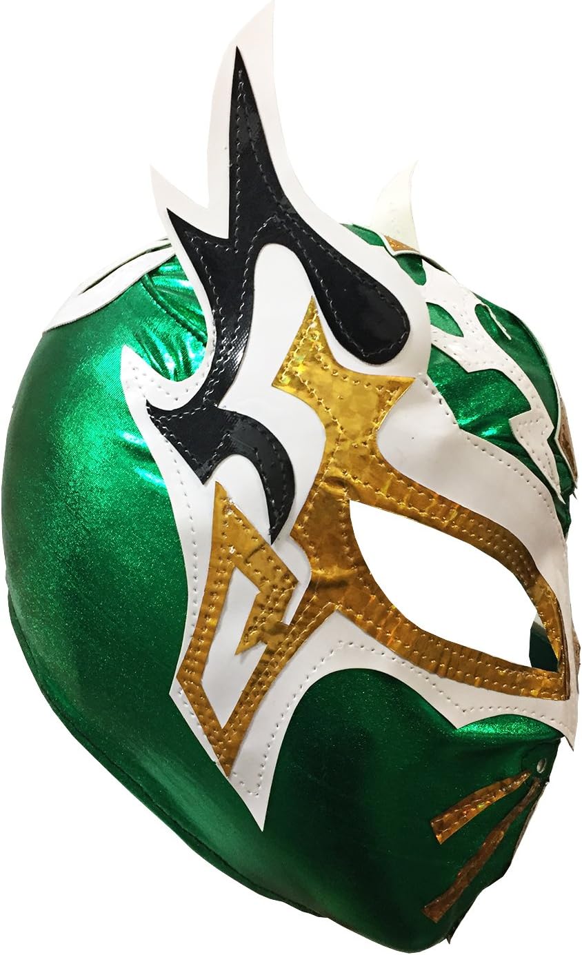 SIN CARA Lycra Lucha Libre Wrestling Mask - Costume Wear - Green