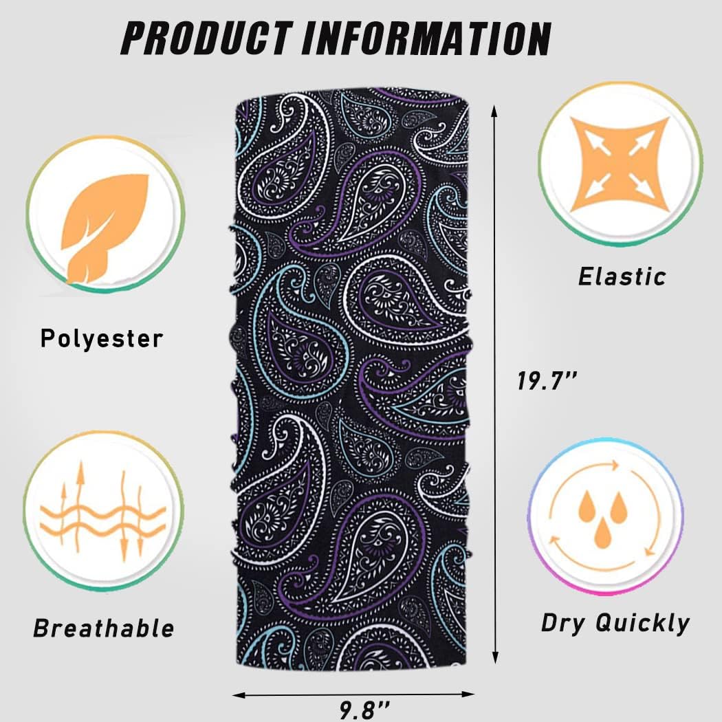 Neck Gaiter Mask Face Scarf Bandana Tube Cover Headwear Balaclava Headband Headwrap for Men and Women - Image 3