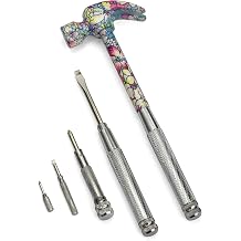 ENKAY - 6 in 1 Floral Hammer and Screwdriver, Multifunction Claw Hammer Tool with Flower Print Pattern 3