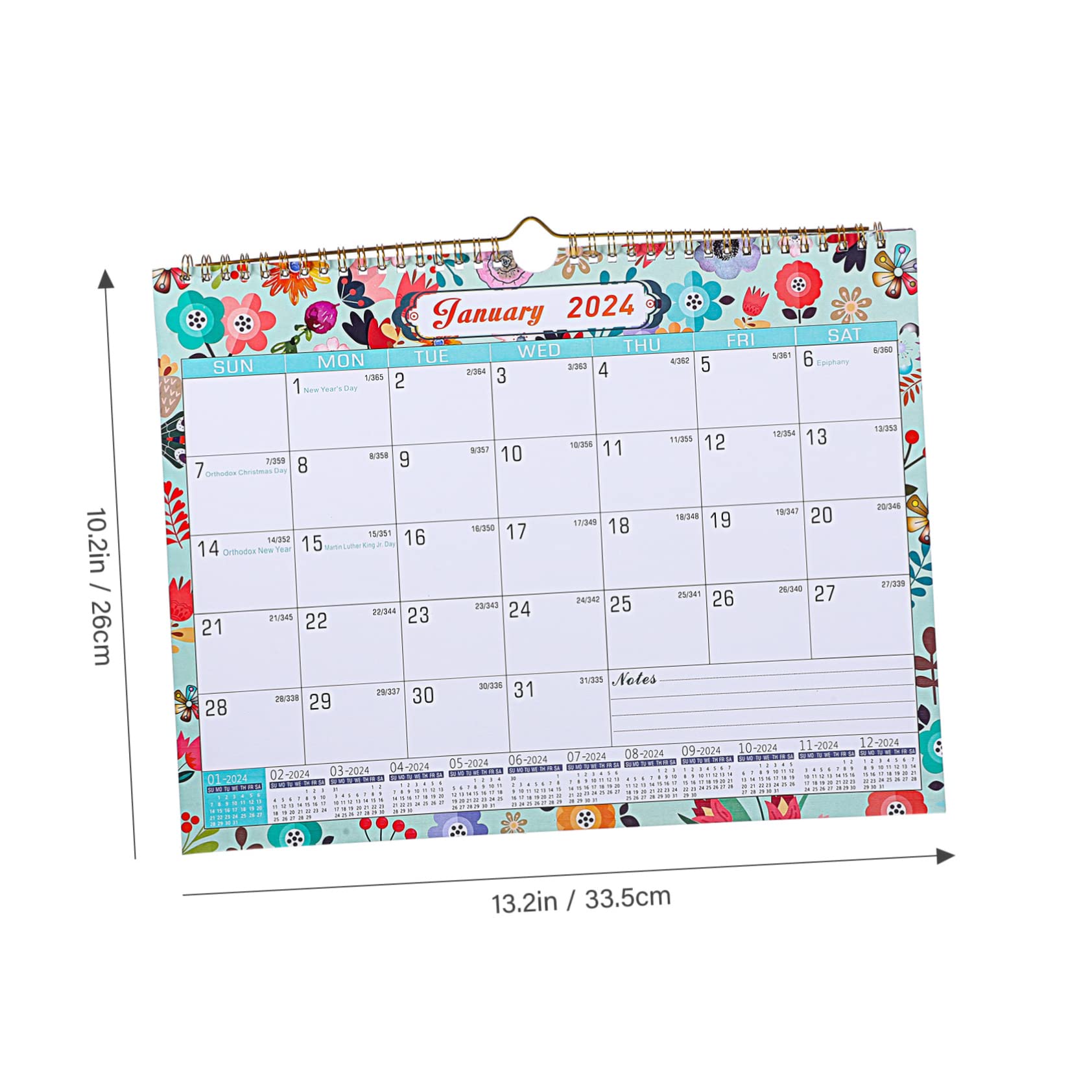 TEHAUX 2pezzi Calendario Mensile Da Parete Inglese Pianificatore Familiare Pratico Per Casa e Scuola Calendario Artistico e Leggero Organizzatore Di Eventi e Appuntamenti