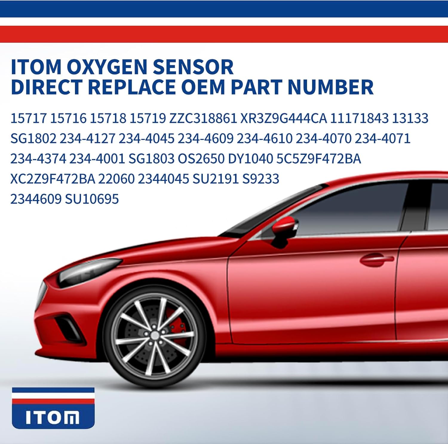 O2 Oxygen Sensor Upstream and Downstream Replacement for Ford F150 F250 F350 E150 E250 E350 Super Duty Ranger Escape Explorer Sport Trac, for Mazda Tribute Lincoln Mercury Replace 15717 15716 4Pcs