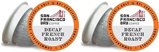 San Francisco Bay Compostable Coffee Pods - DECAF French Roast K Cup Compatible including Keurig 2.0,Dark Roast,Swiss Water Processed,(Pack of 72)