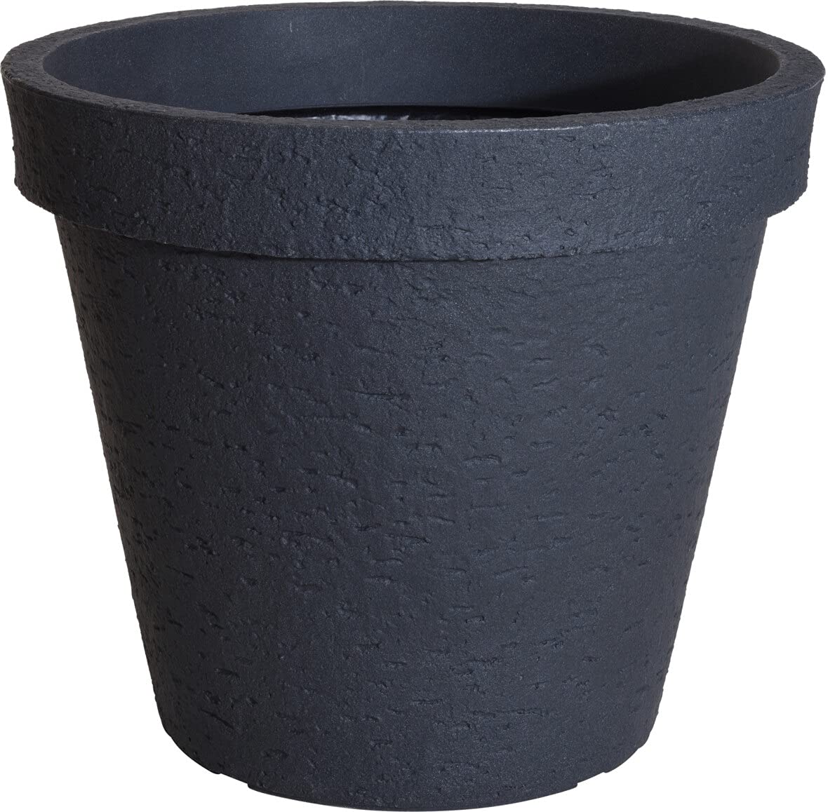 Muddy Hands Large Stone Effect Plant Pot Outdoor Garden Round Flower Tree Plastic Planter (Ø - 60cm, Anthracite)