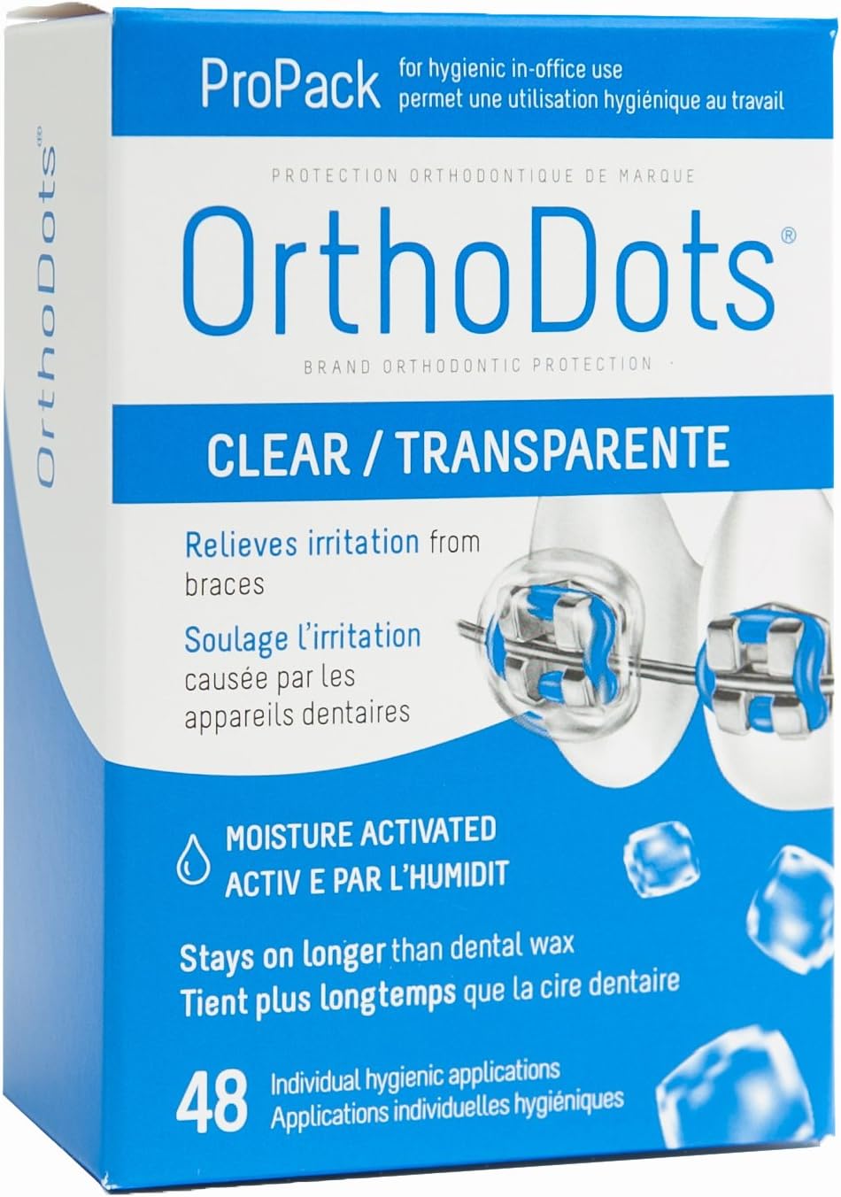 OrthoDots CLEAR ProPack (48 count) – OrthoDots CLEAR Stick Better & Stay on Longer Than Dental Wax