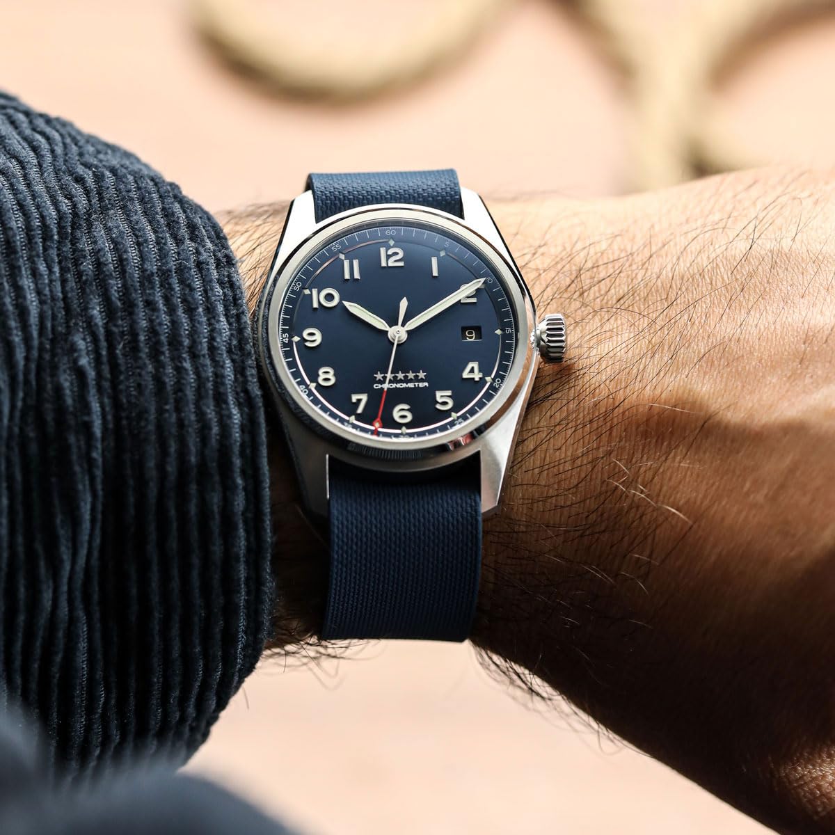 WatchGecko TidalPass - Cinturino in gomma per orologio militare britannico, impermeabile, versatile ed elegante, da indossare in 2 modi