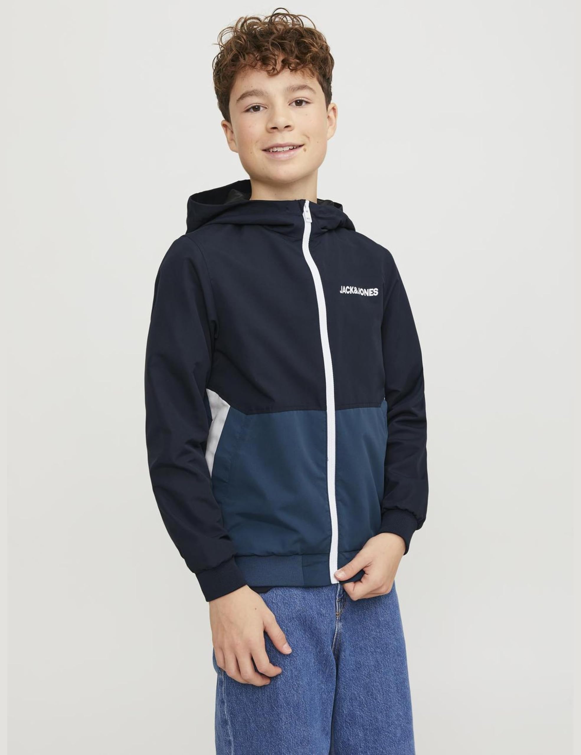 JACK&JONES JUNIOR Jjerush Blocking Hood Bomber Noos Jnr Giacca Bambini e ragazzi