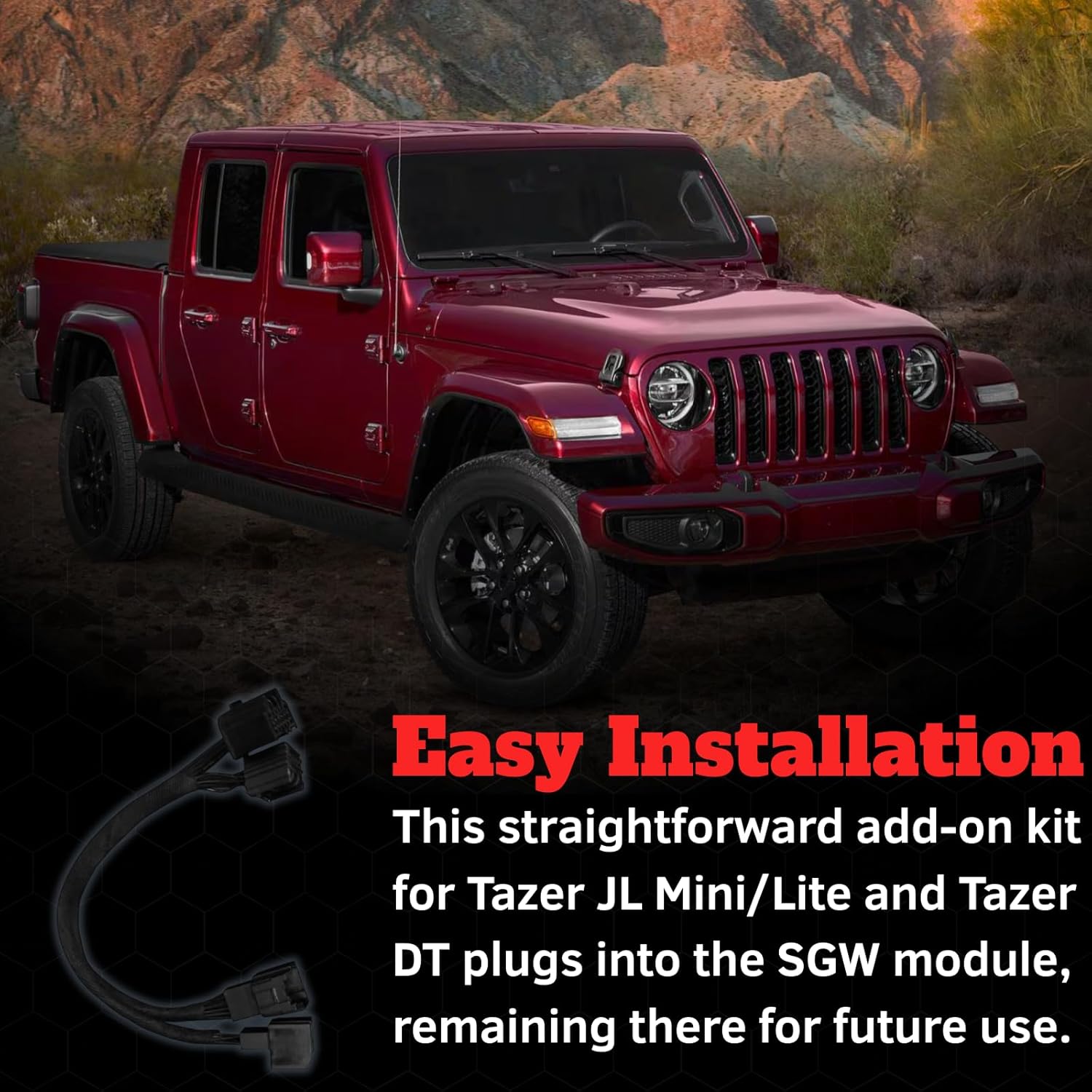Z Automotive SGW Extension Cable - Compatible with: Gladiator 2020+/Wrangler 2018+/Ram 1500 2019+/RAM TRX 2021+