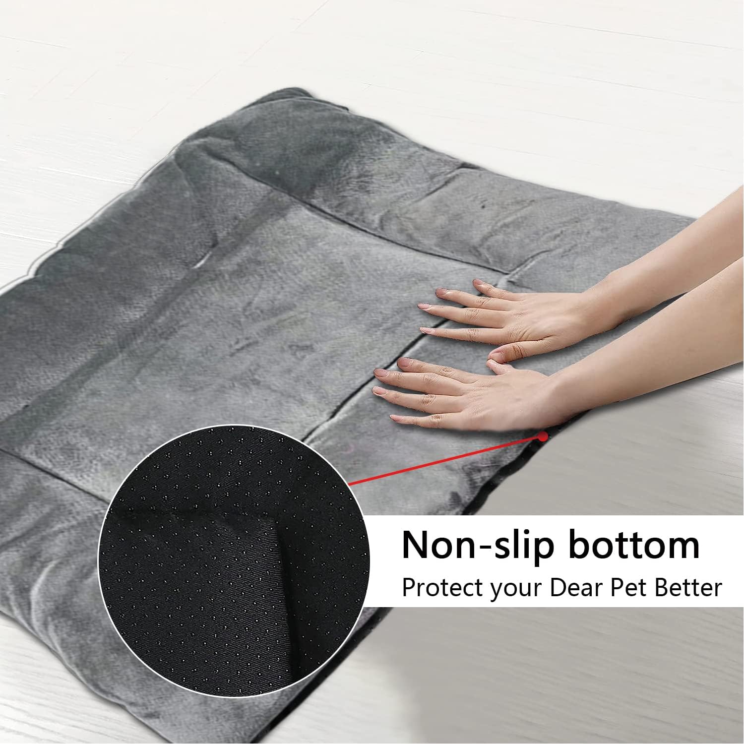 review Personalised Dog Cat Bed Grey Washable Dog Bed Pet Crate Mattress Dog Beds for Small Medium Large Dogs Cat Beds for Indoor Cats