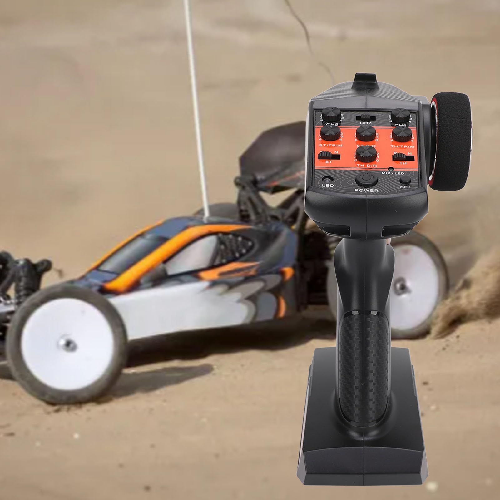 Kontroler Cheotime 2.4GHz RC, 7CH nadajnik radiowy Rezontrolowy RC System radiowy RC nadajnik zdalny Kontroler dla łodzi Crawlera RC