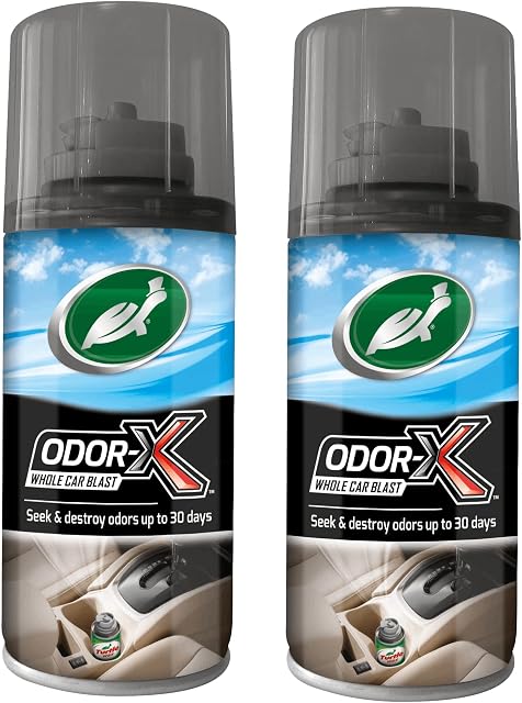 Turtle Wax Odor-X Whole Car Blast 100ml 2 Pack - Long Lasting Car Odor Remover & Air Freshener in New Car Scent - Eliminate Unwanted Odors From your Vehicle with this Whole Car Air Re-fresher
