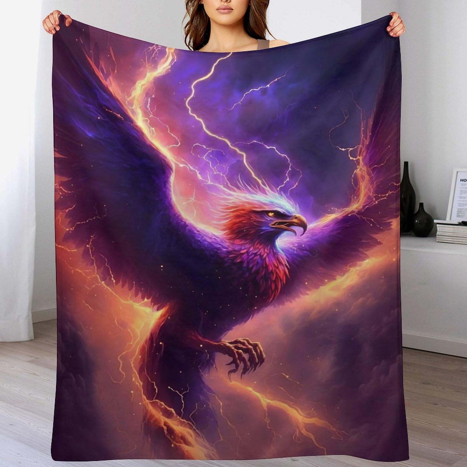 Couverture polaire en flanelle Phénix 130x150cm pour lit et canapé