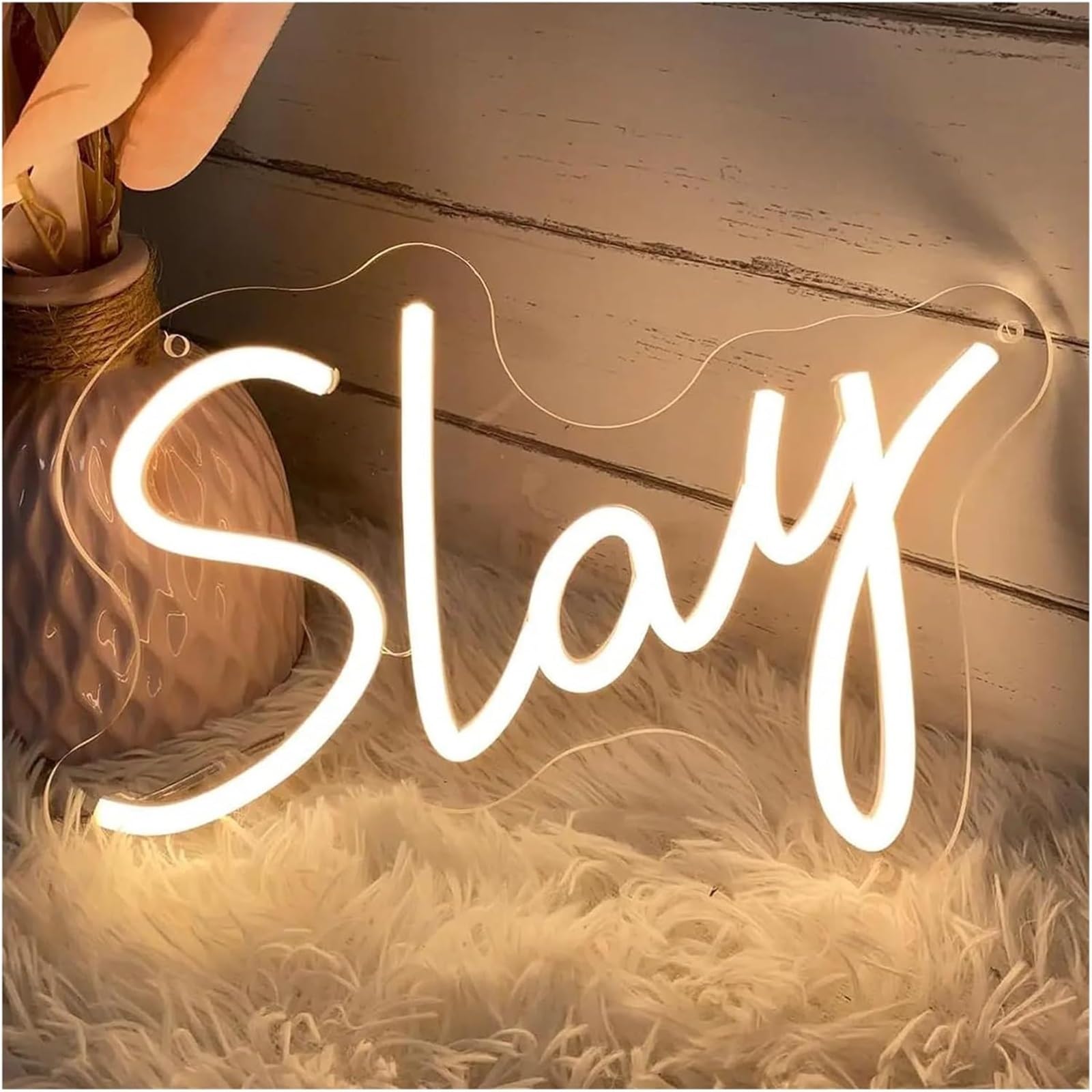 Zynther Neon lamp Slay Neon Sign Letters LED Light for Game Room Party Store Bar Pub Wall Decor Illuminated 30cmx21.5cm