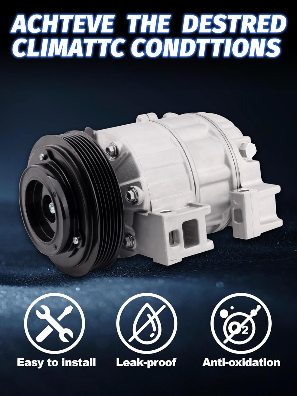 AC Compressor Compatible With Nissan Rogue 2008-2013,Rogue Select 2014-2015, with L4 2.5L A/C Clutch for Car