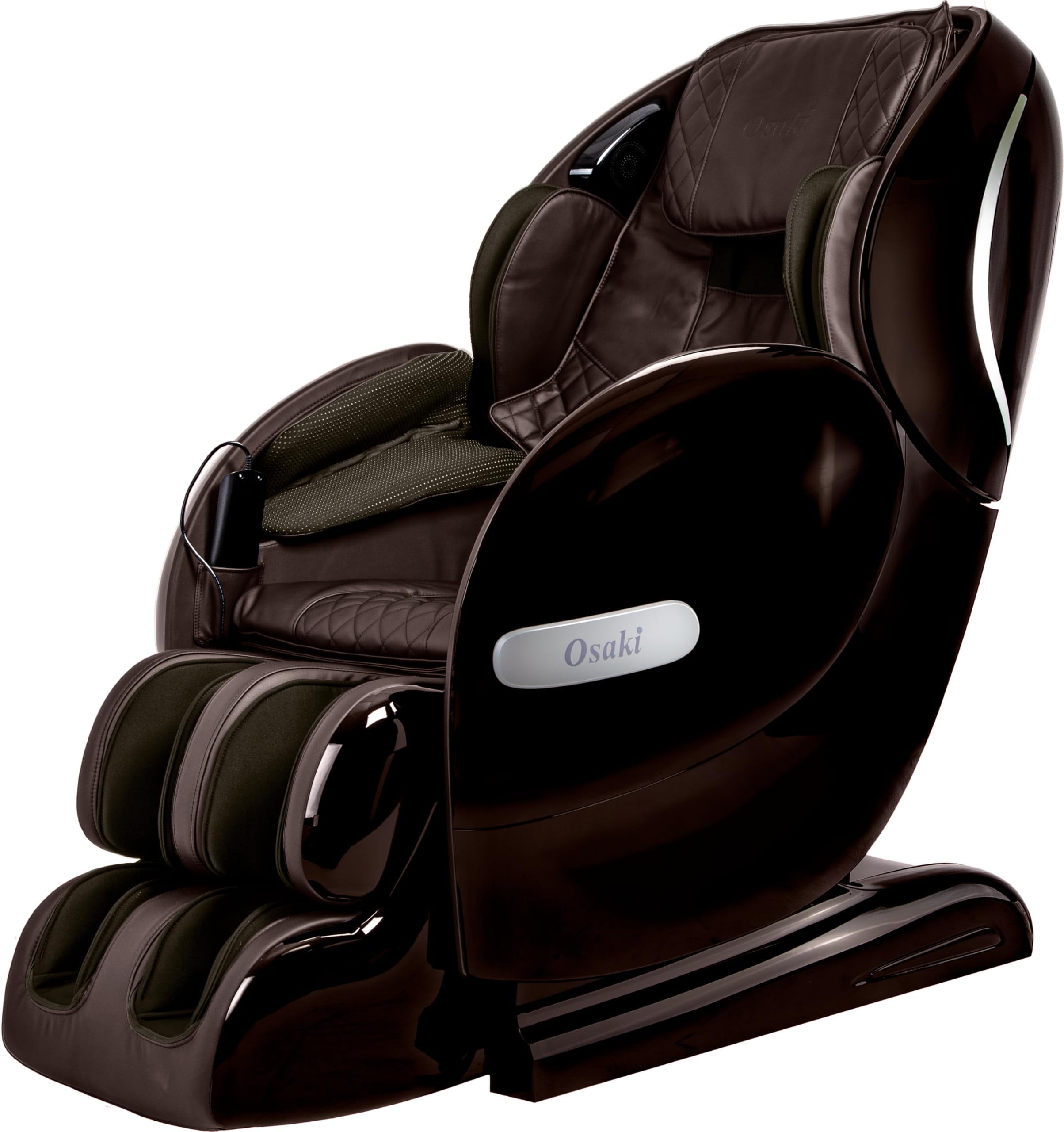 Osaki Zero Gravity 3D L-Track Chair with Space Saving Bluetooth Connection for Speaker 9 Unique Auto-Programs 4 Massage Styles OS-Monarch, One Size Fits All, Polyurethane, Brown