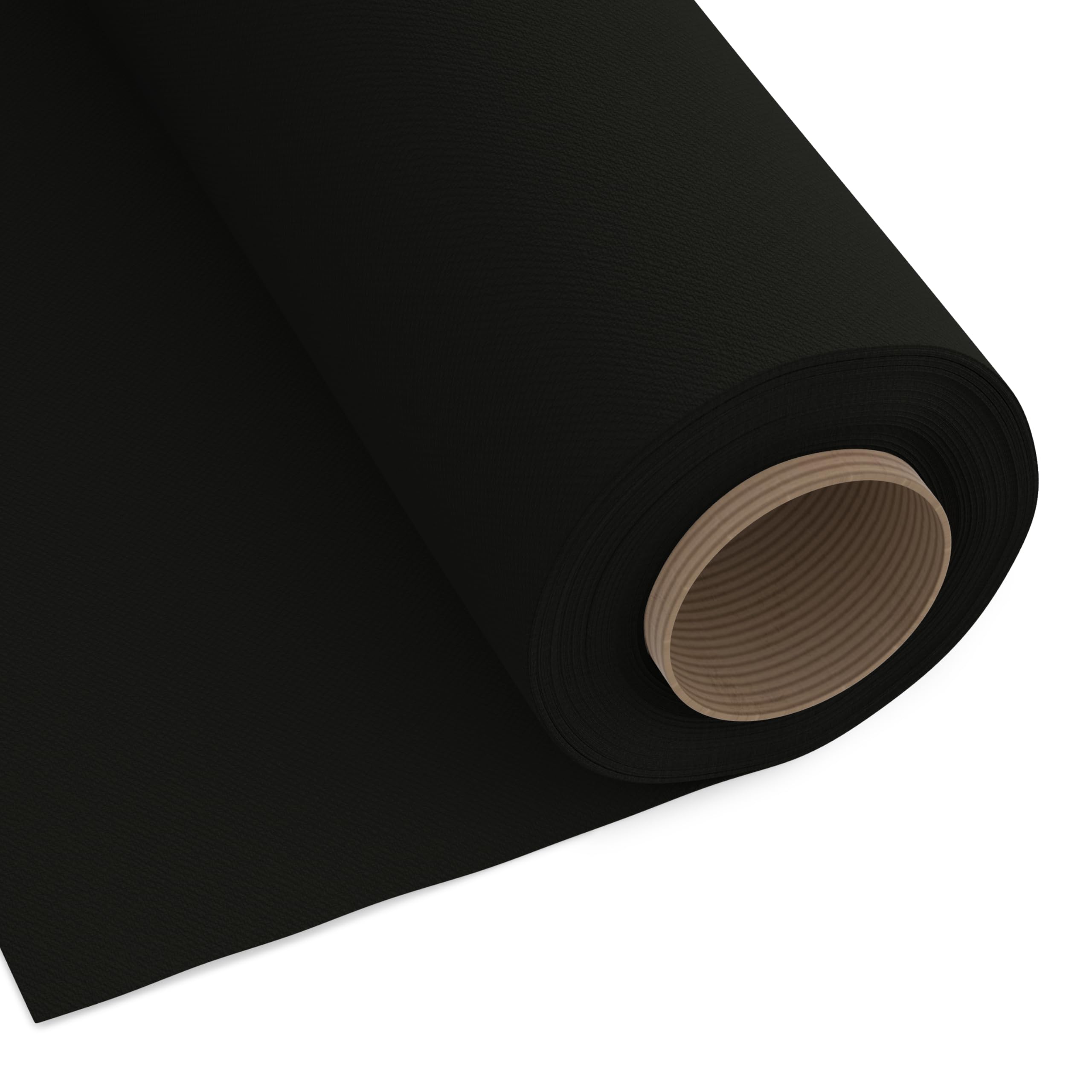 Encasa Homes Fabric by The Metre - Mercerised Dyed Cotton Canvas 100 x 140 cm Width, Jet Black