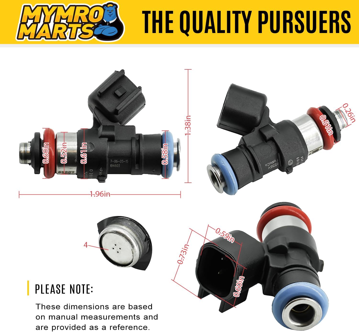 6pcs Fuel Injector 0280158189 FJ998 822-11217 4 Holes For Ford Escape Fusion Mazda Tribute Mercury Mariner Milan 3.0L V6