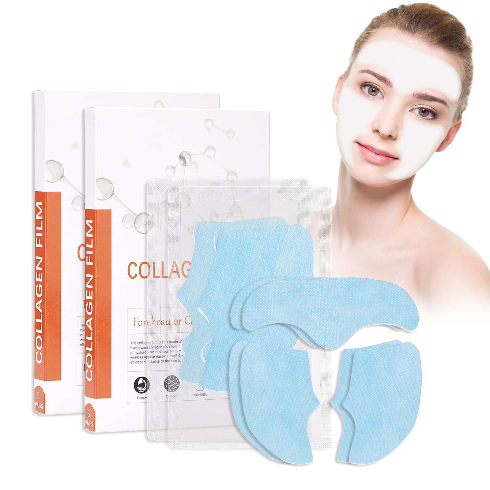 Pure Collagen Films, Collagen Mask, Highprime Collagen Film Face Mask, Korean Skincare, Face Lift Mask