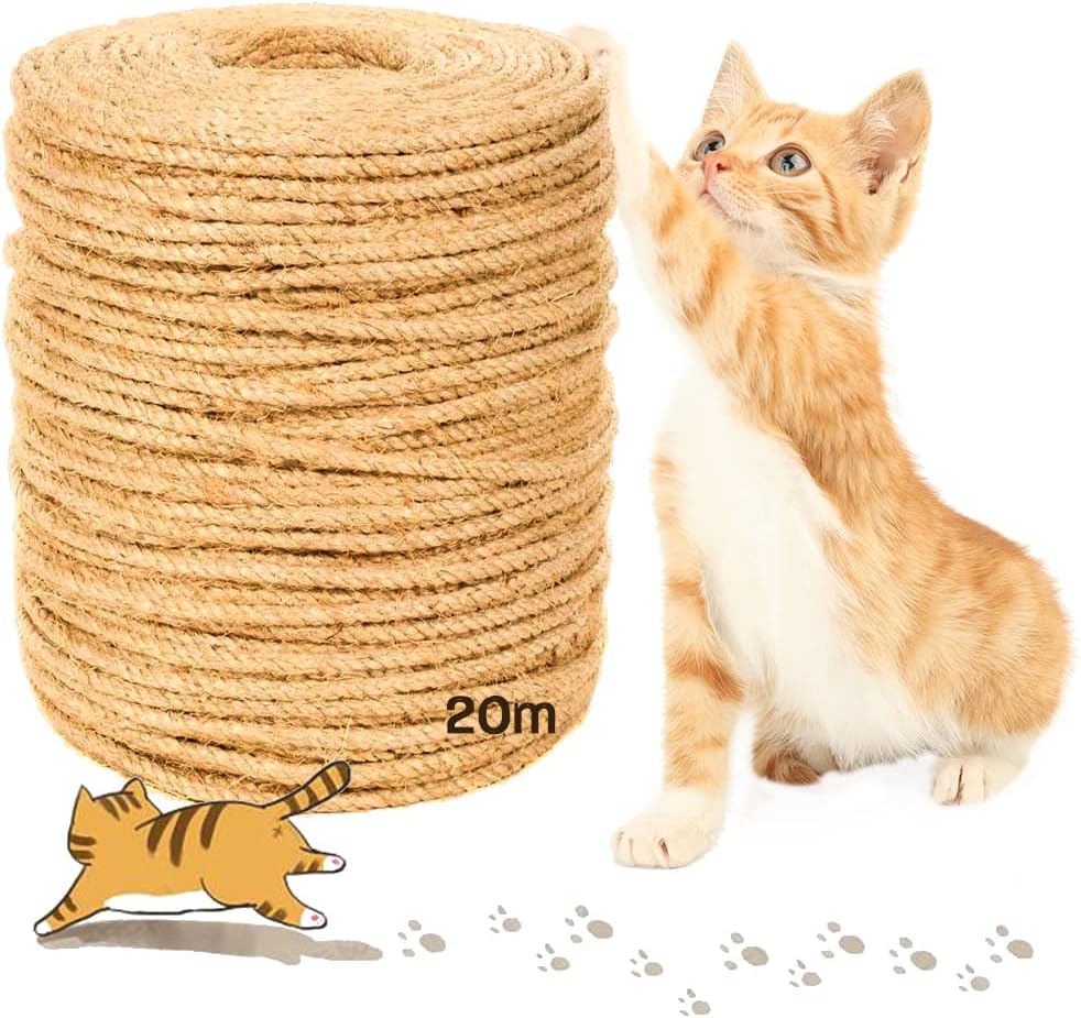 Sisal Rope for Cats,Replacement Rope for Cat Scratching Post,Cat Rope