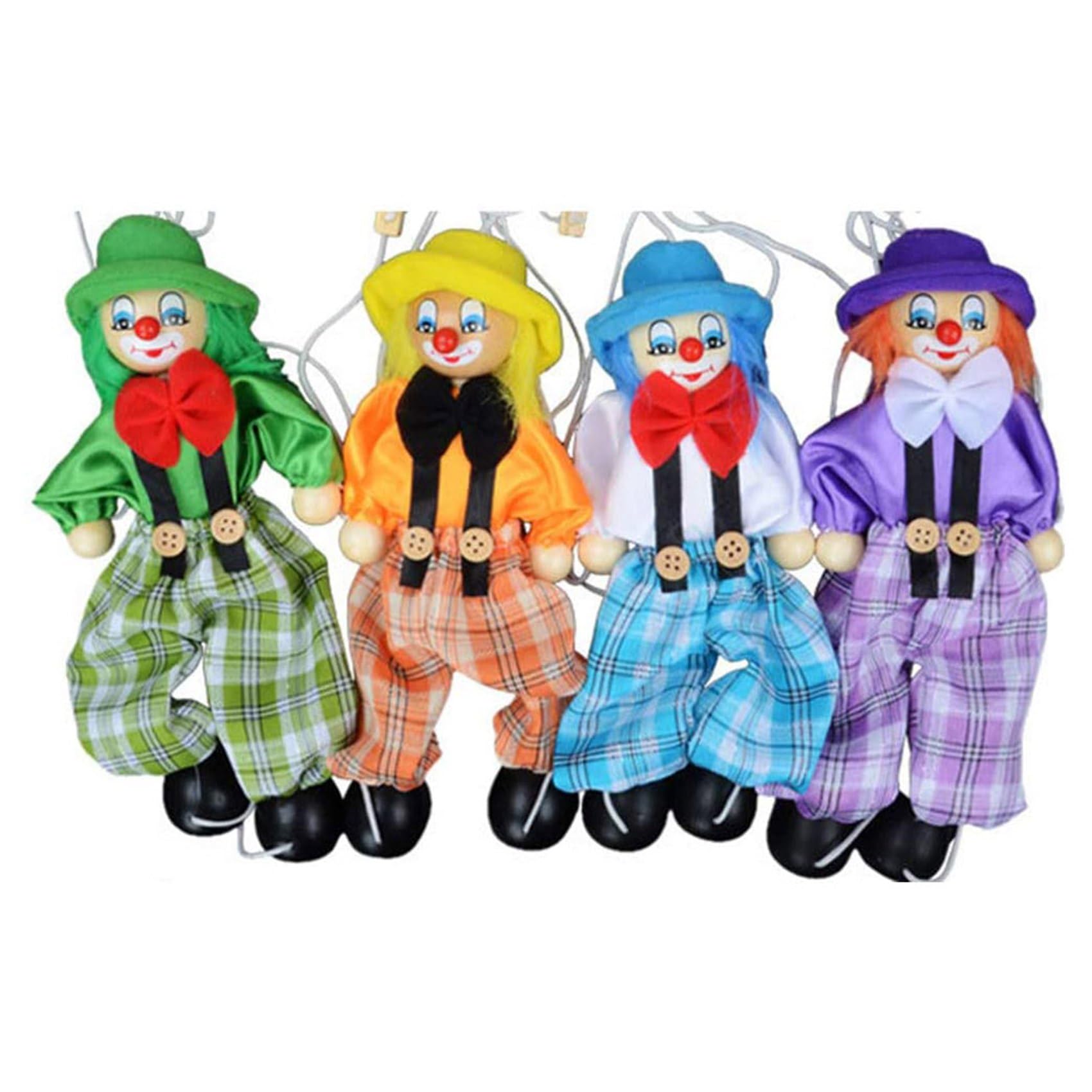 Paquete de 12 Juguetes de Marionetas de Payaso, Juguetes Creativos de Marionetas de Cuerda para Niños, Juguetes Interactivos para Padres e Hijos, Niños