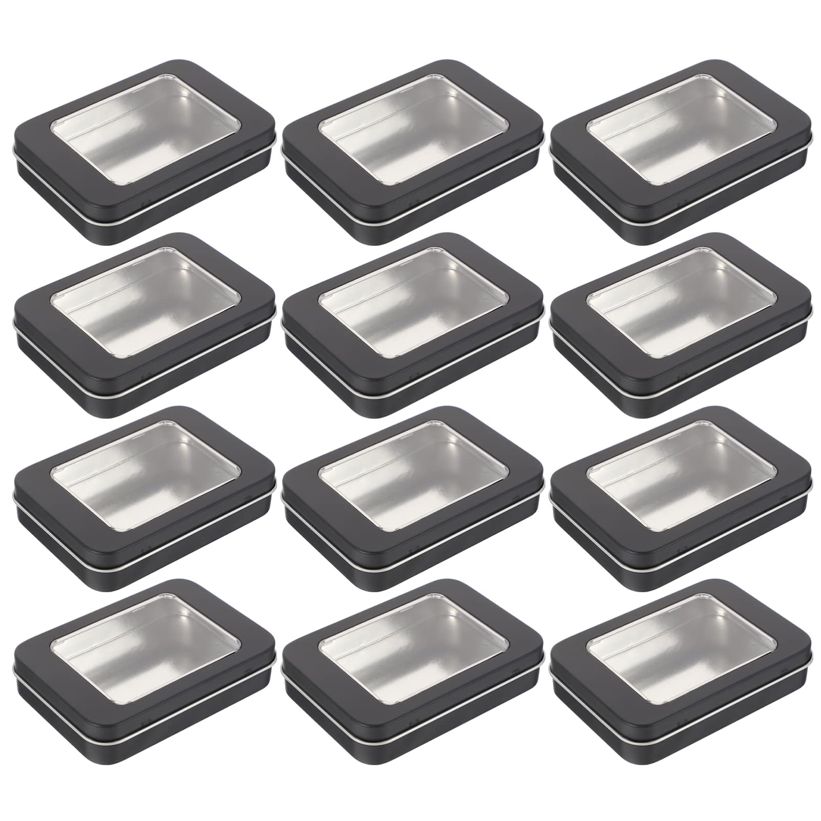 Boîtes de rangement pour bureau et maison Gadpiparty, boîte en tôle noire polyvalente