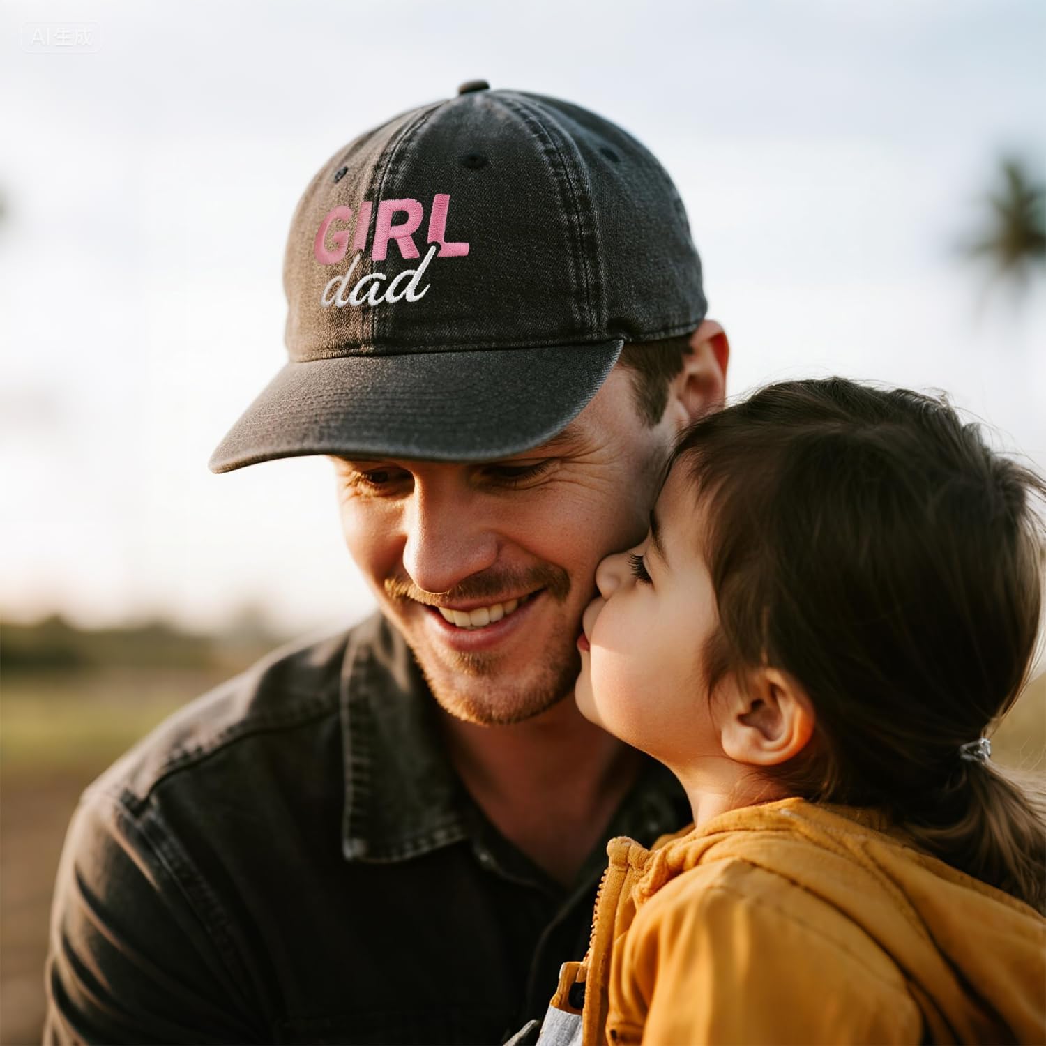 Girl Dad Hat from Son, Daughter, Wife, Girl Dad Gifts Embroidery Adjustable Cotton Baseball Cap