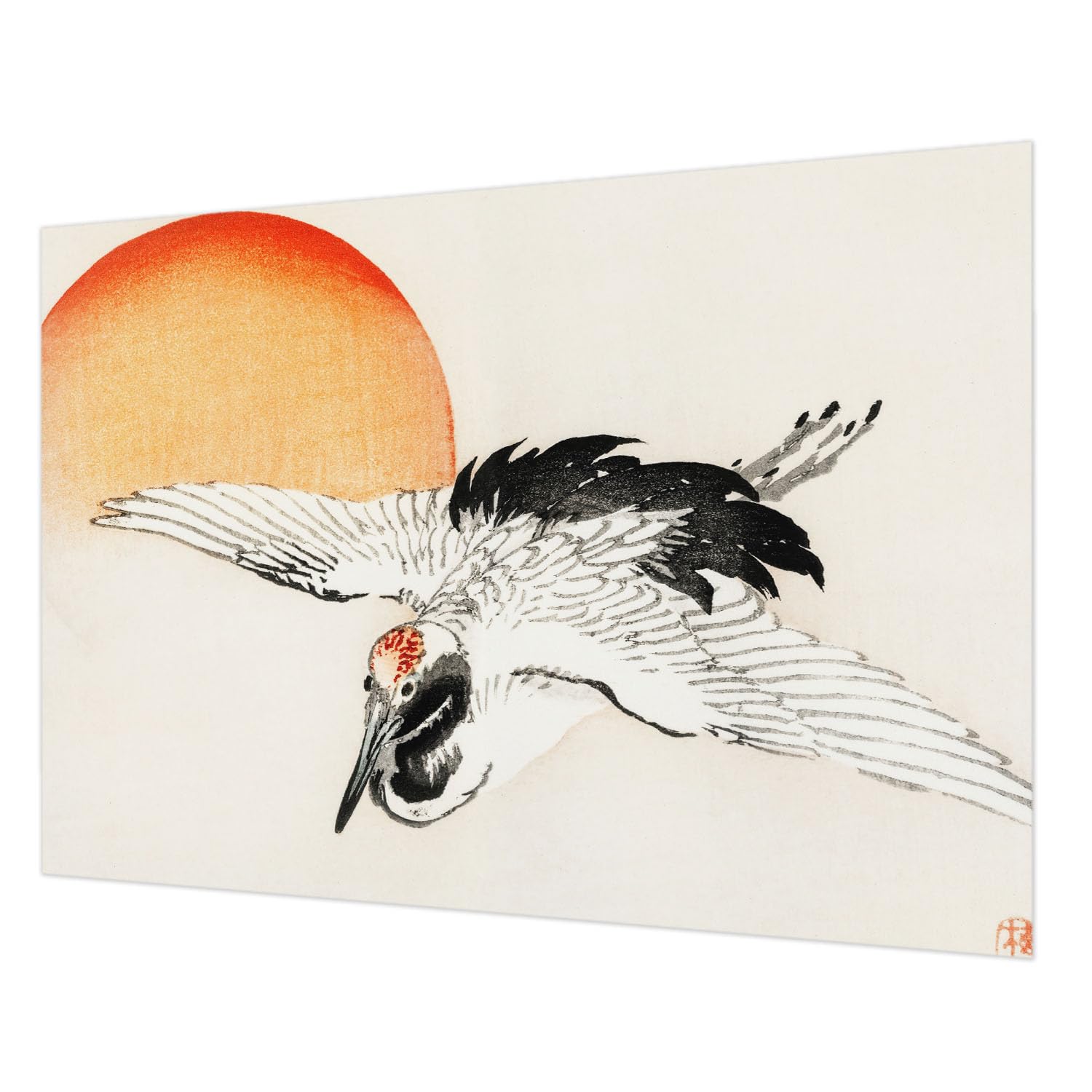 Revêtement mural intissé grue élégante 208x146 cm papier peint salon