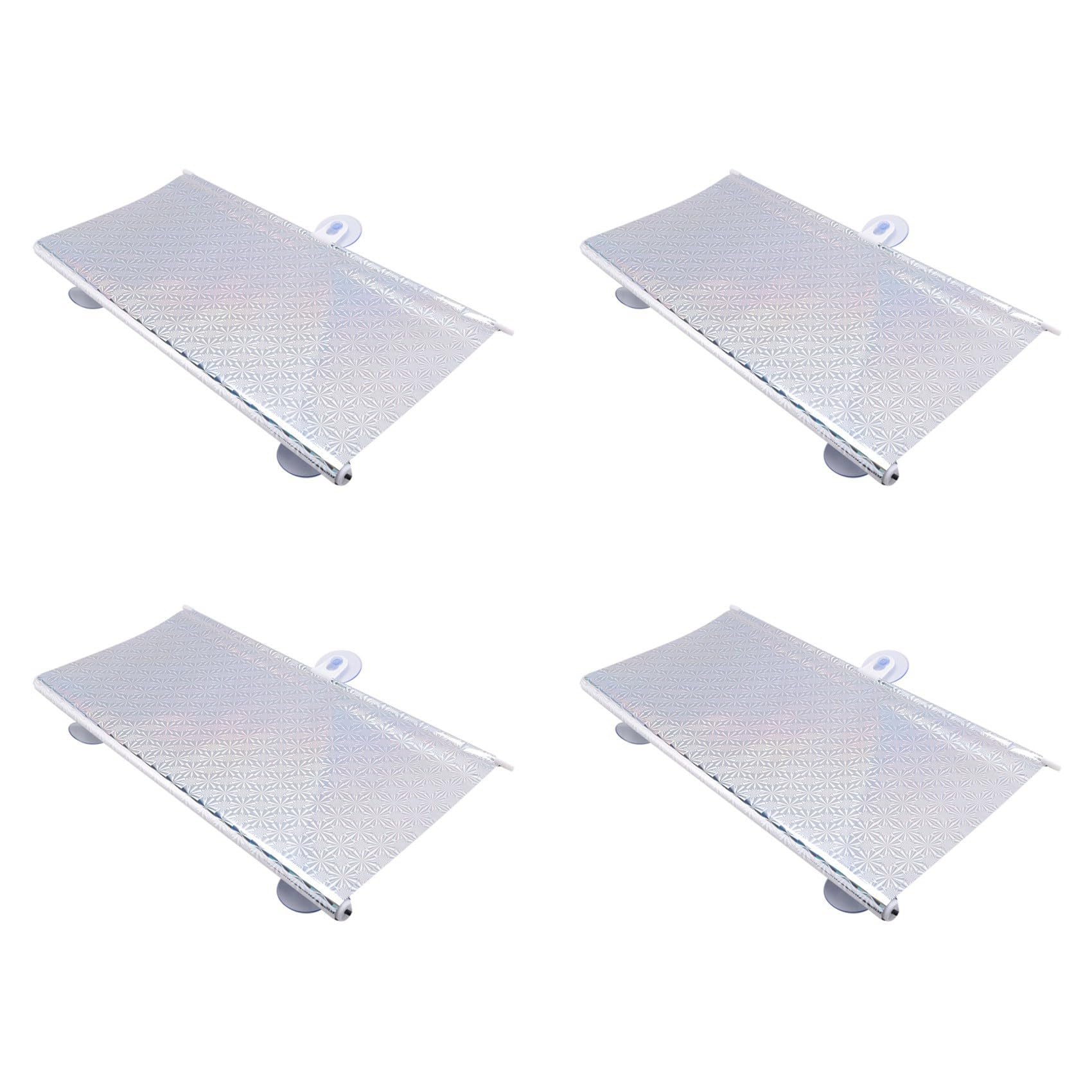 Hndhbfgrt 4X Sunshade Roller Blackout Suction Cup Blinds Curtains for Living Kitchen Car Window Free-Perforated Curtain D