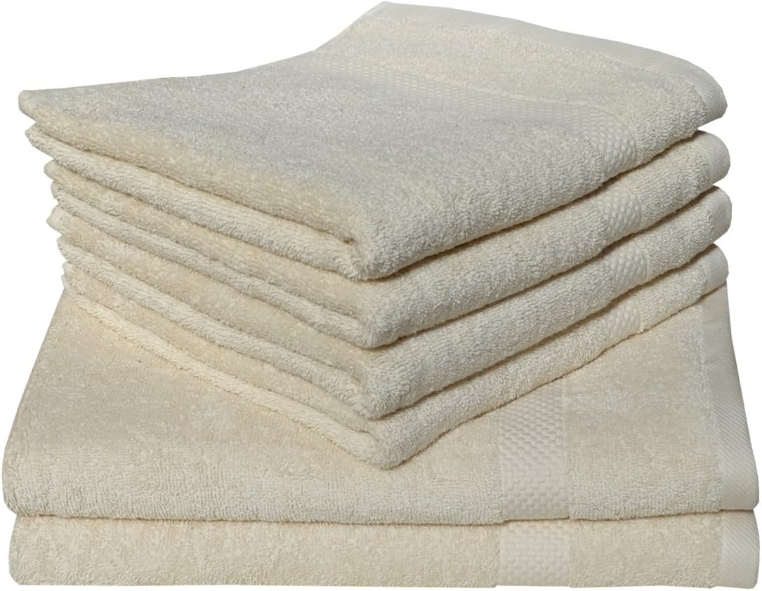 Organic bath towel, sand, 30 x 50 cm