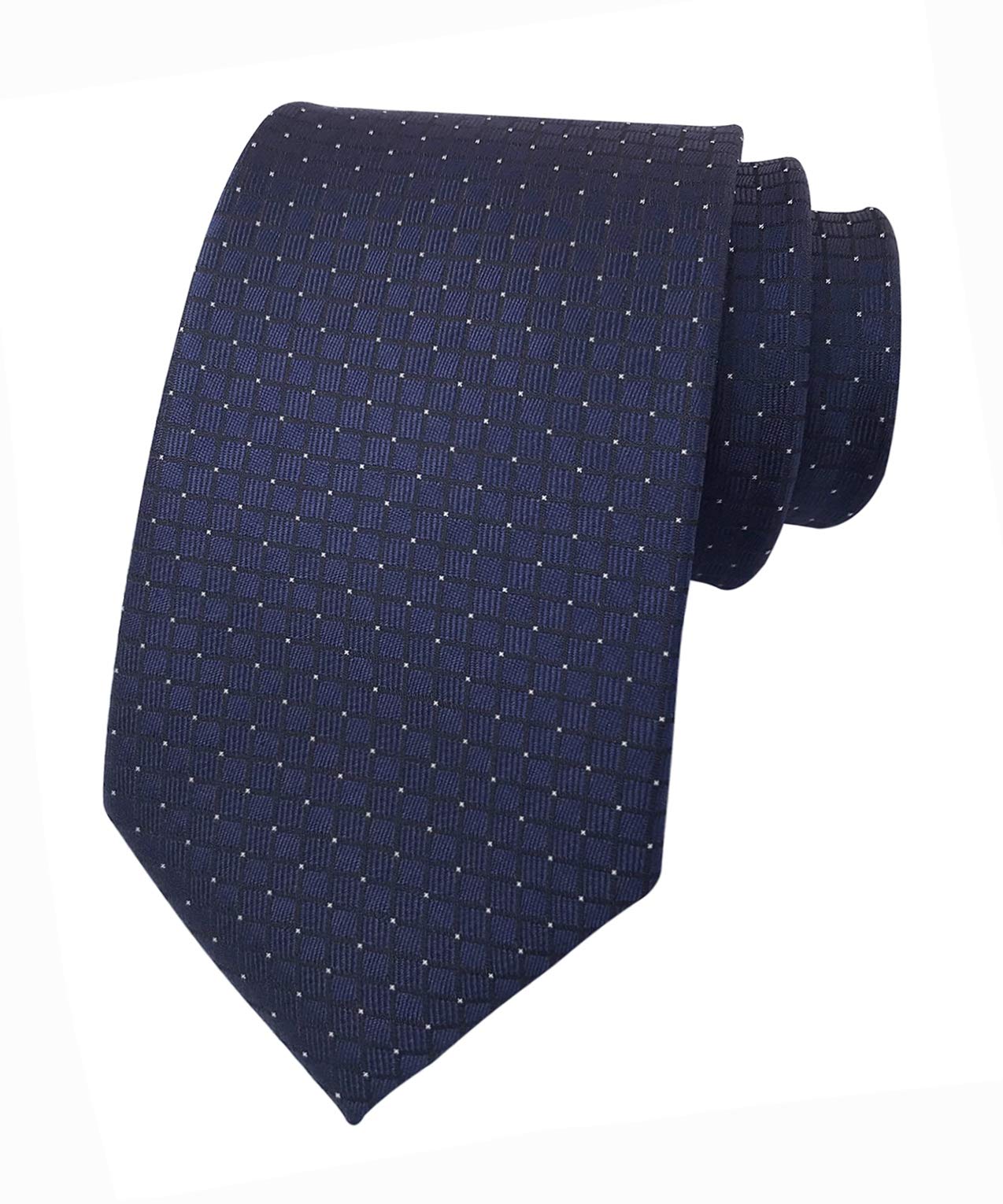 Elfeves Men Modern Tartan Formal Ties Checks Plaid Gingham Pattern Woven Necktie