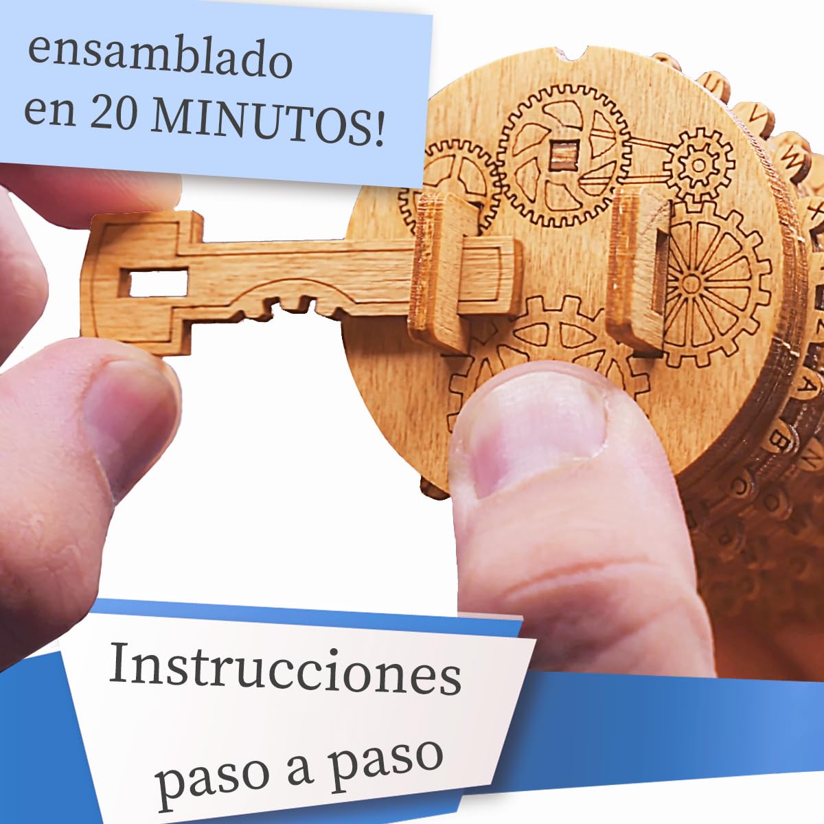 iDventure Kryptos - Tesoro mecánico - Puzzle 3D de Madera - Caja para Dinero -Hucha Original - Regalo para Boda Aniversario - Caja misteriosa - Regalos Originales - Rompecabezas para Adultos