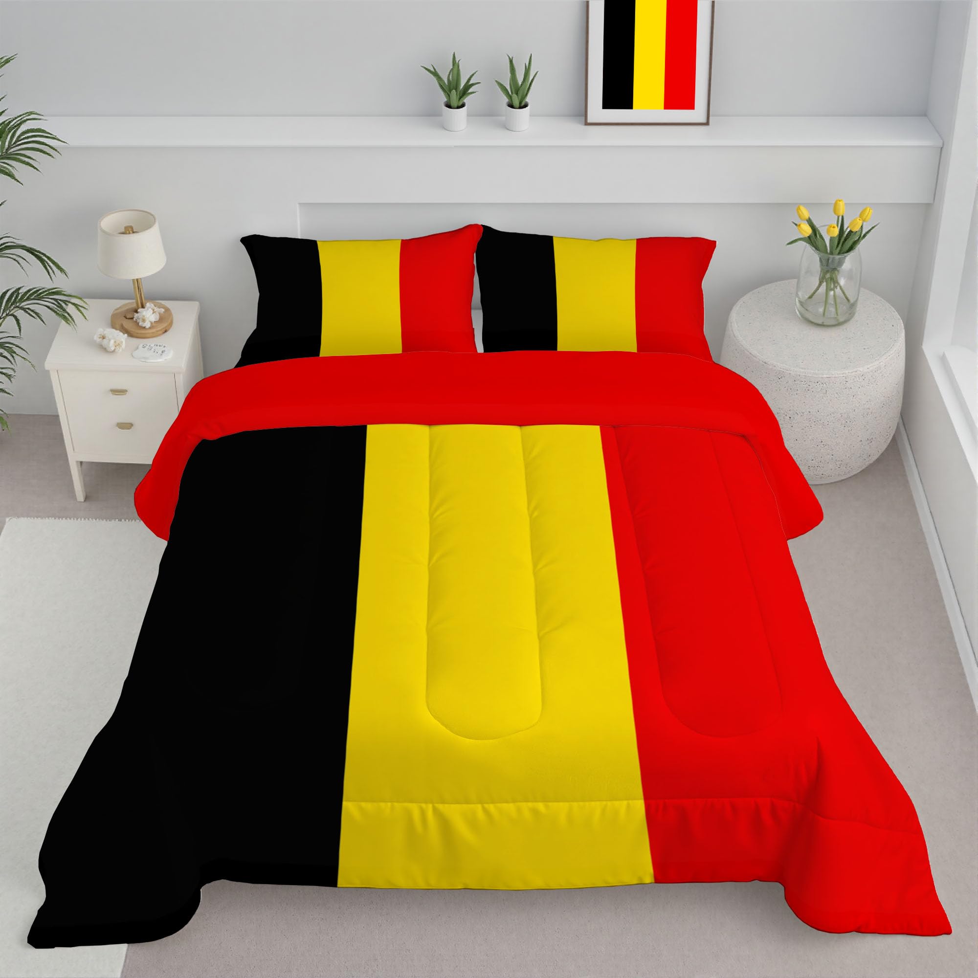 Couette 4 saisons bicolore jaune et noir hypoallergénique premium