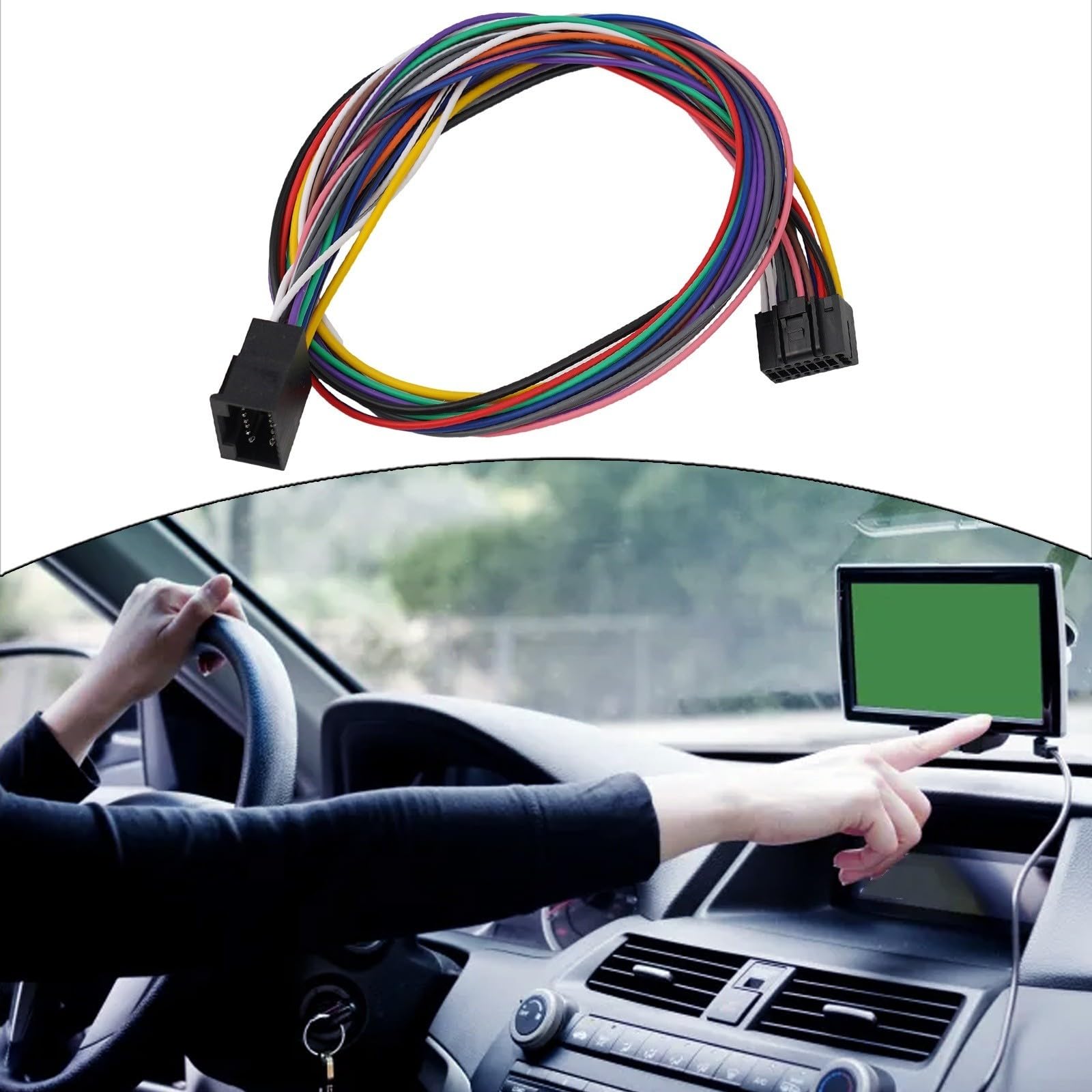 Cavo Estensione ISO Autoradio 16Pin | Lunghezza 60 Cm | Compatibile Con Lettori Android Auto | Colore Vivace