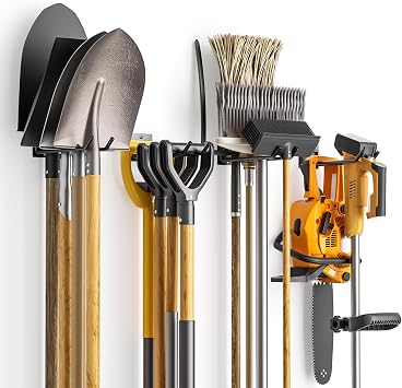 zacurter Garage Hook Garde Tool Wall Hager, Shed Orgaizer for Hagig Tool, 4 Pack Heavy Duty Hook for Shovel, Rake, Broom