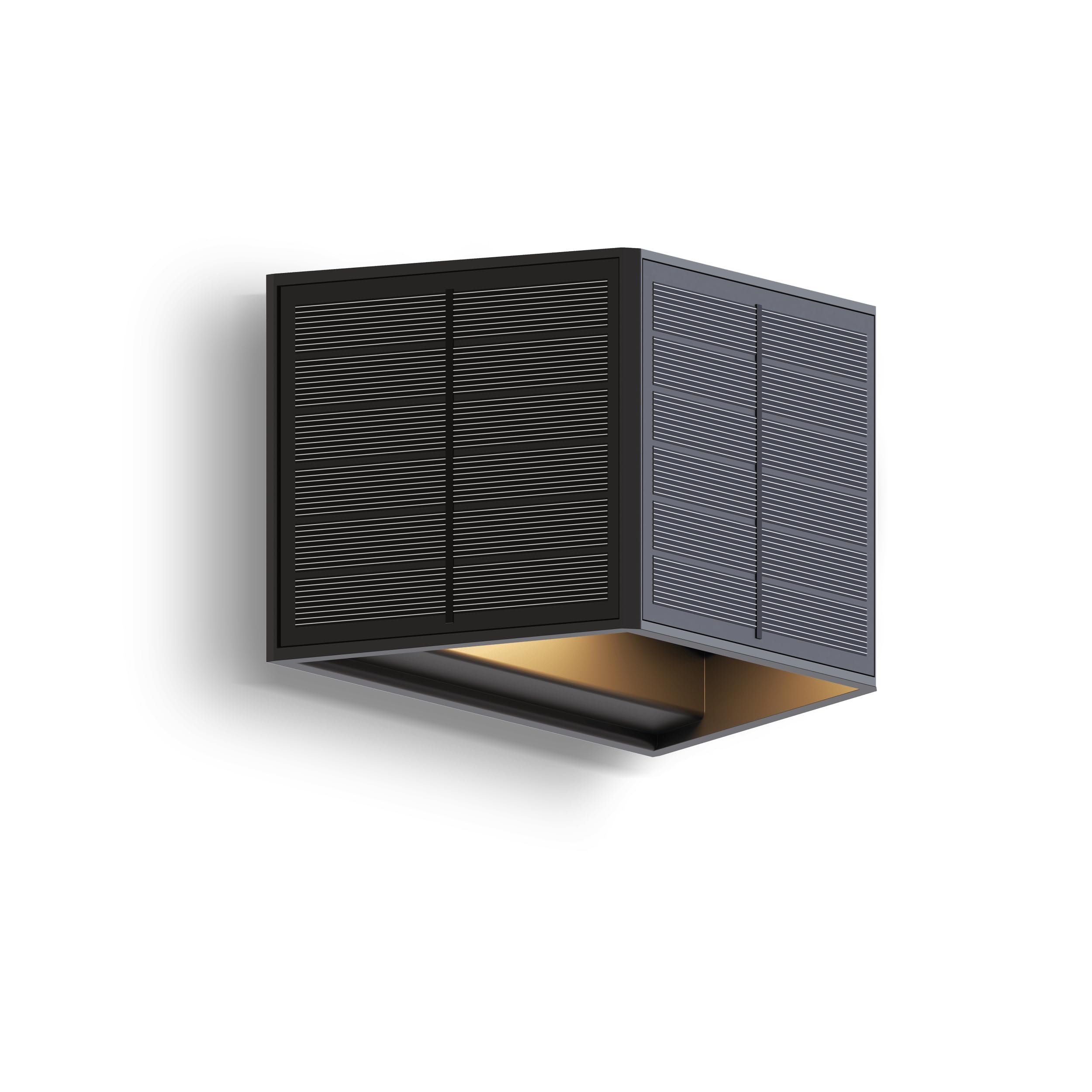 CALEX Applique Solare Caserta: Luce LED Calda Up&Down Senza Fili E Impermeabile (Nero)