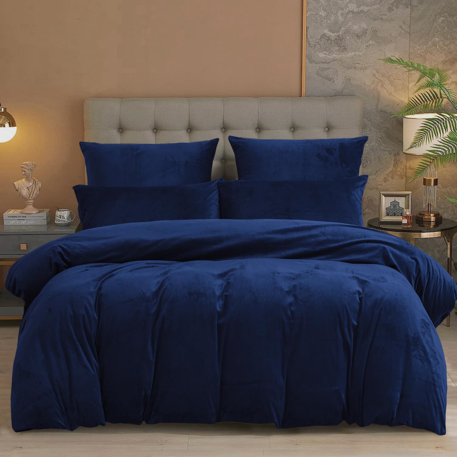 Housse de couette flanelle avec fermeture éclair contre le lit froid