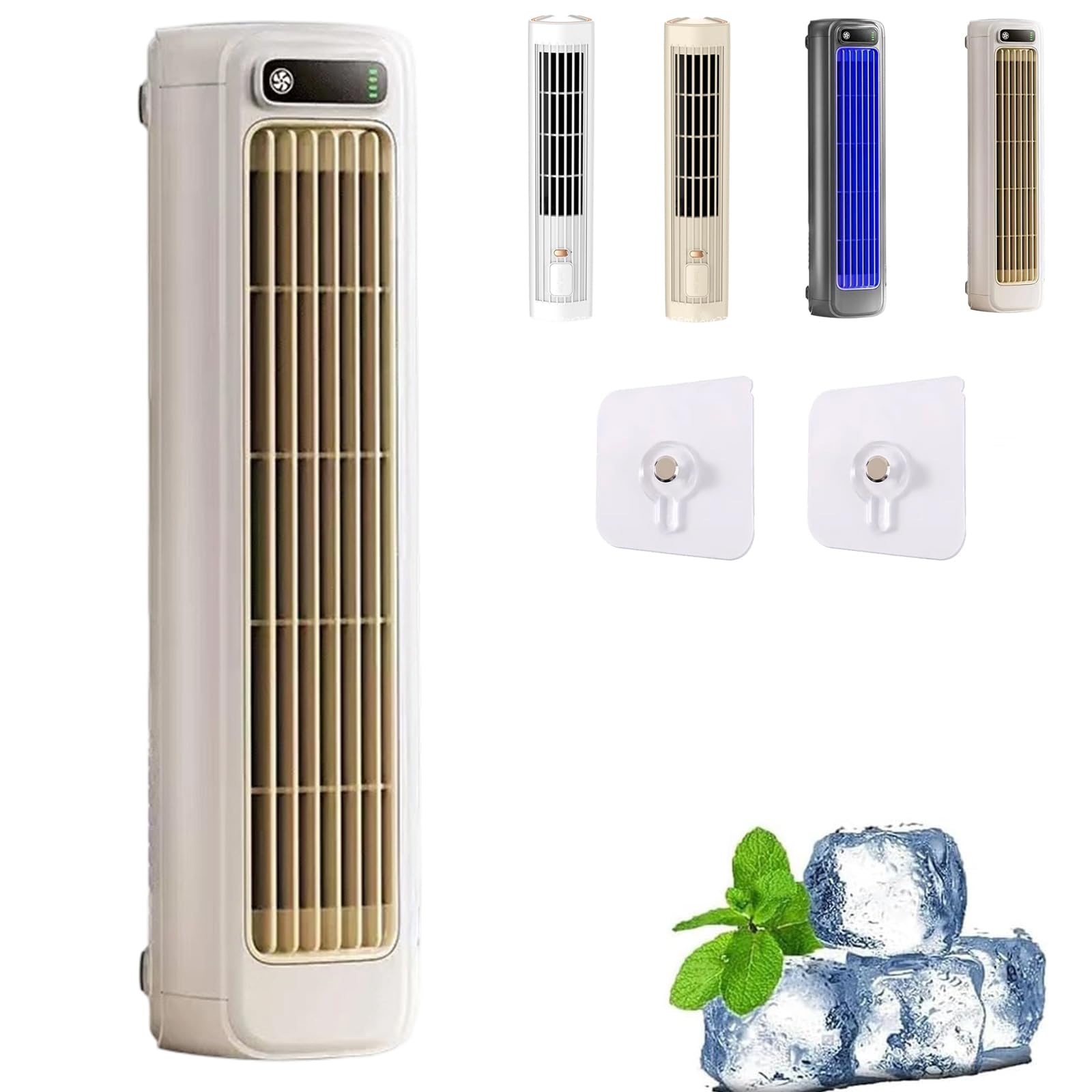 Ventilador de torre recargable USB blanco silencioso de pared para hogar