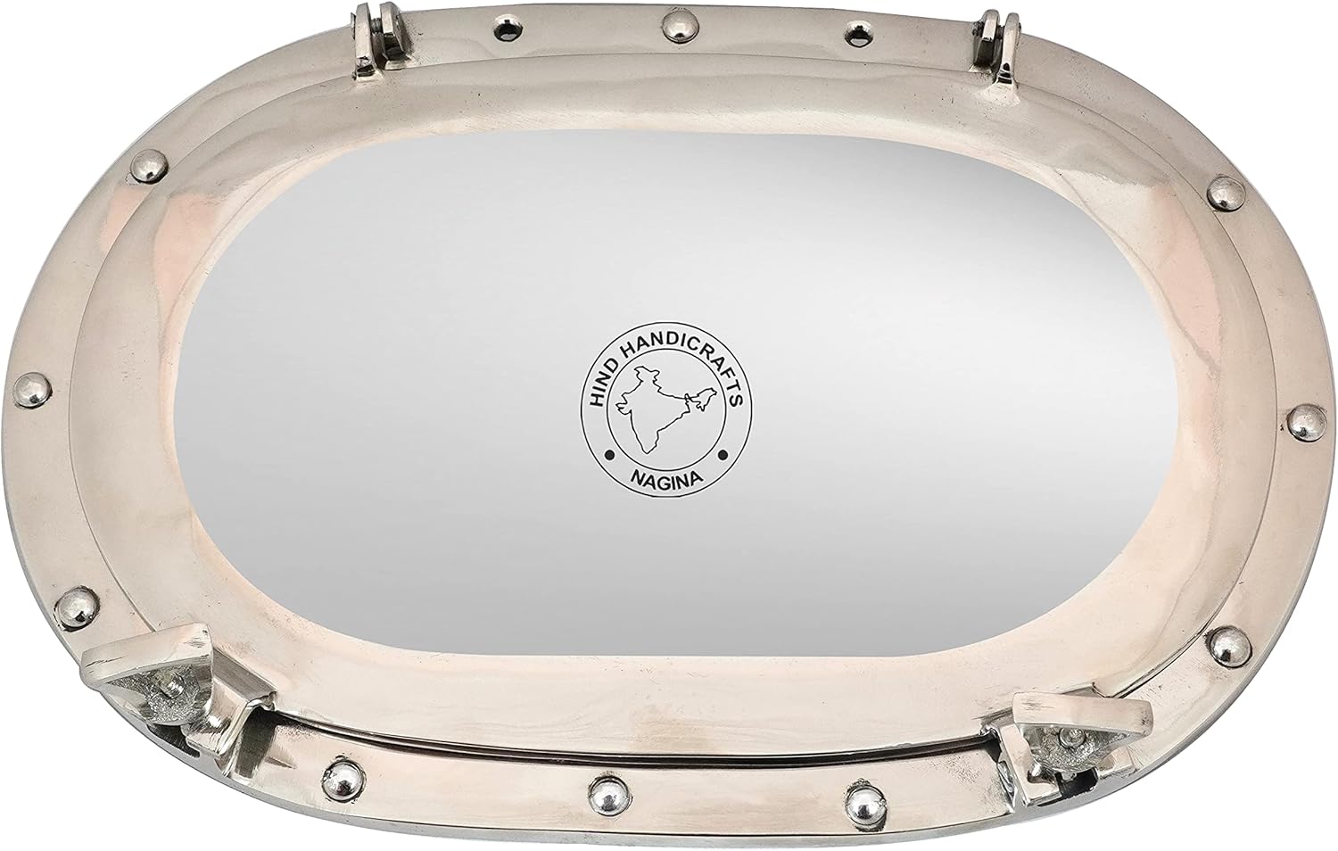 Solid Aluminium Oval Porthole Mirror for Home Decor - Pirate's Maritime Nautical Themed Decor (Coke Copper, 19 INCHES)