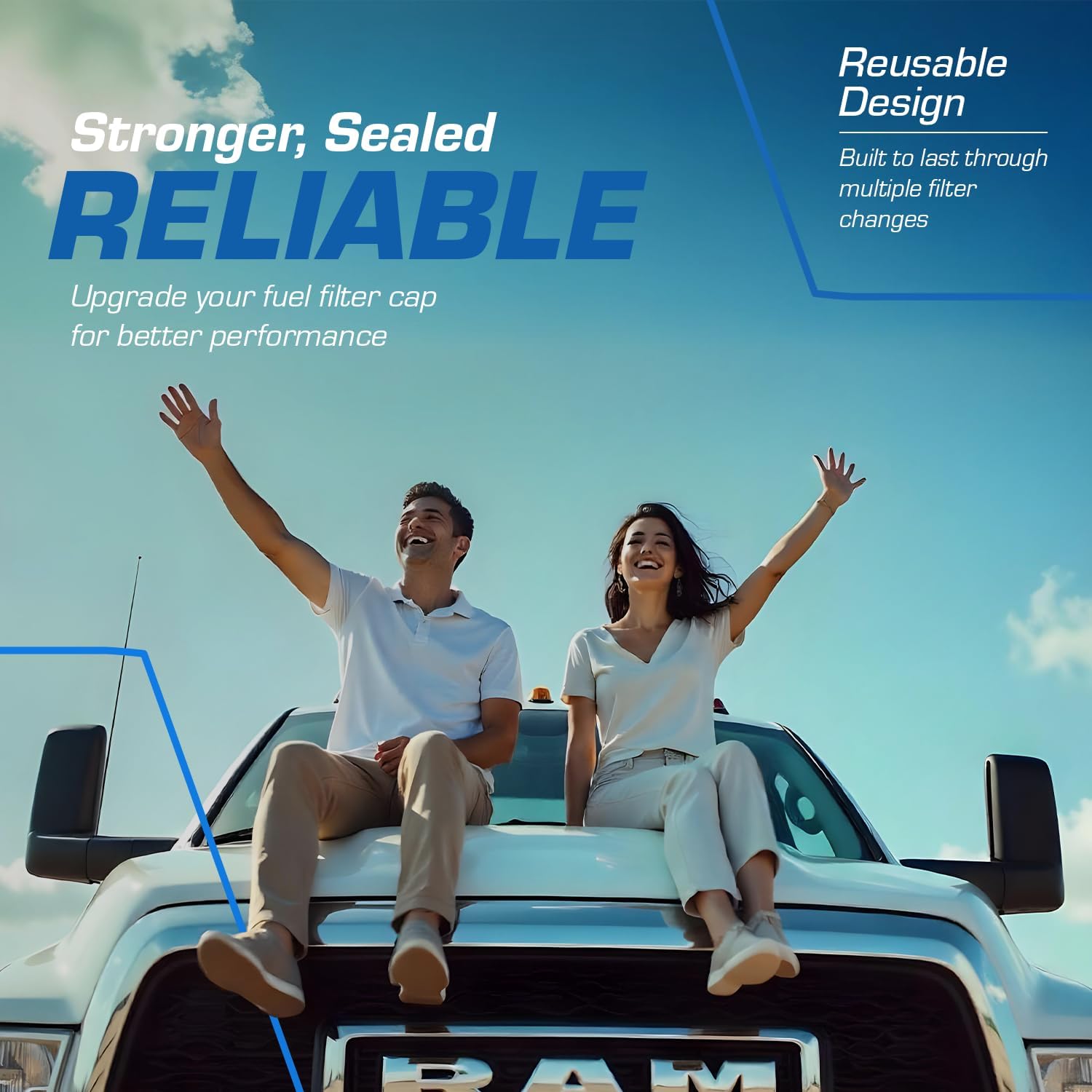 6.7 Fuel Filter Cap Billet Aluminum - Ram Fuel Filter Cap Replacement for 2010-2019 Ram 6.7L 2500 3500 4500 5500 Diesel Engine 68065612AA