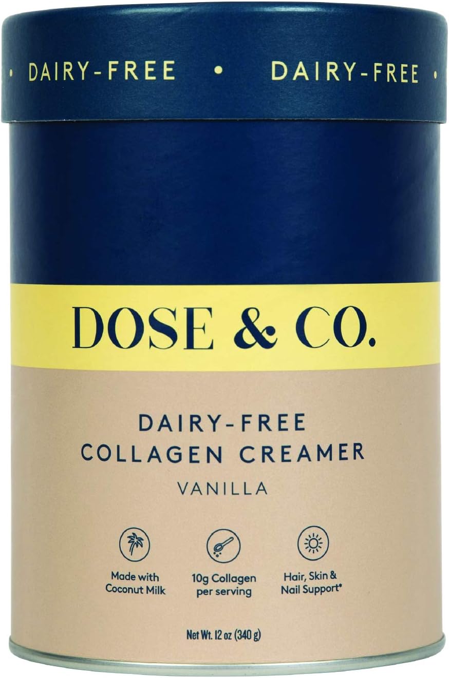 Dose & Co Dairy-Free Vanilla Collagen Creamer - 340g, 340 g (Pack of 1)