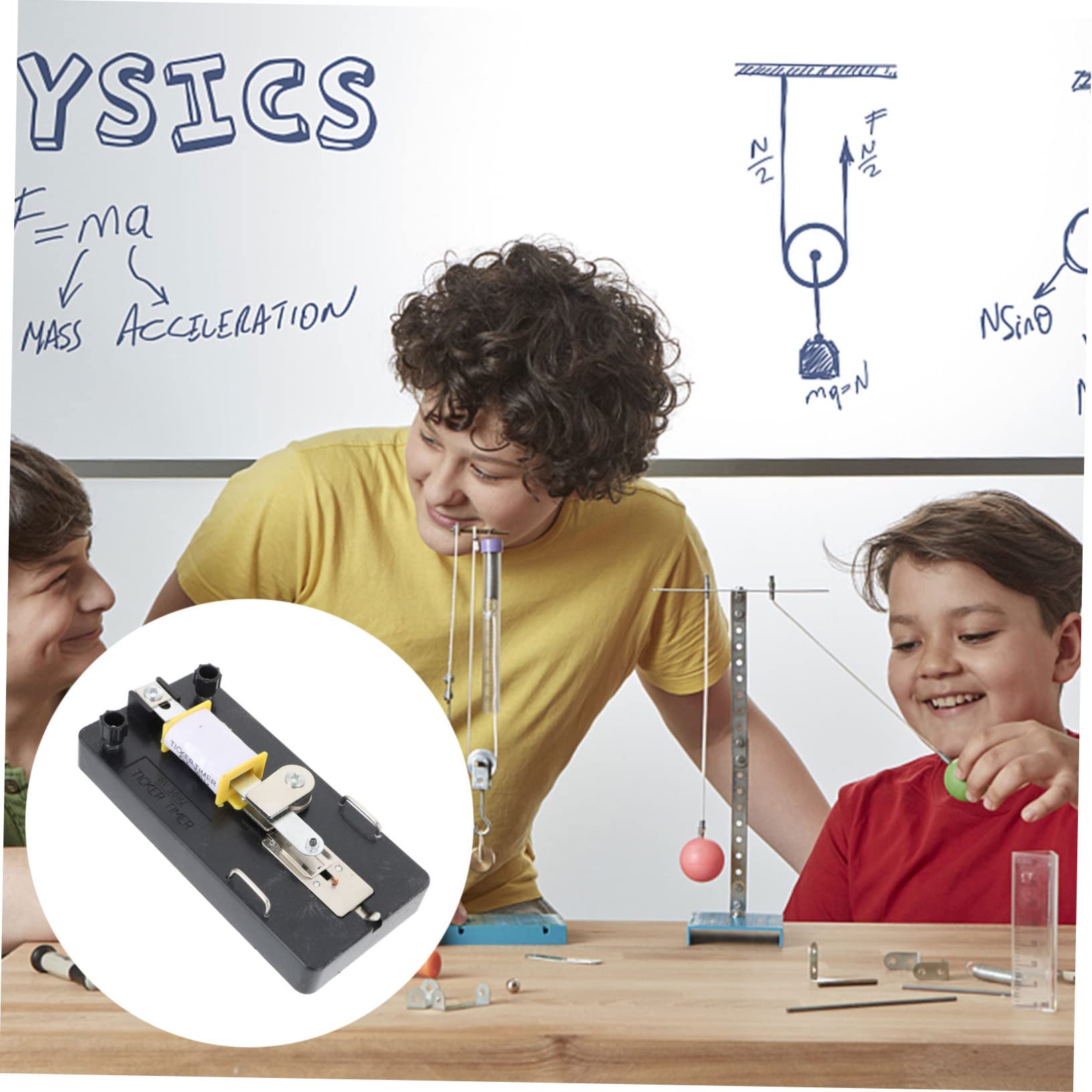 Temporizzatore Elettromagnetico per Esperimenti di Accelerazione in Laboratorio Materiale Plastico e Metallo, per Insegnamento Scientifico in Scuole Medie e Stile Casuale