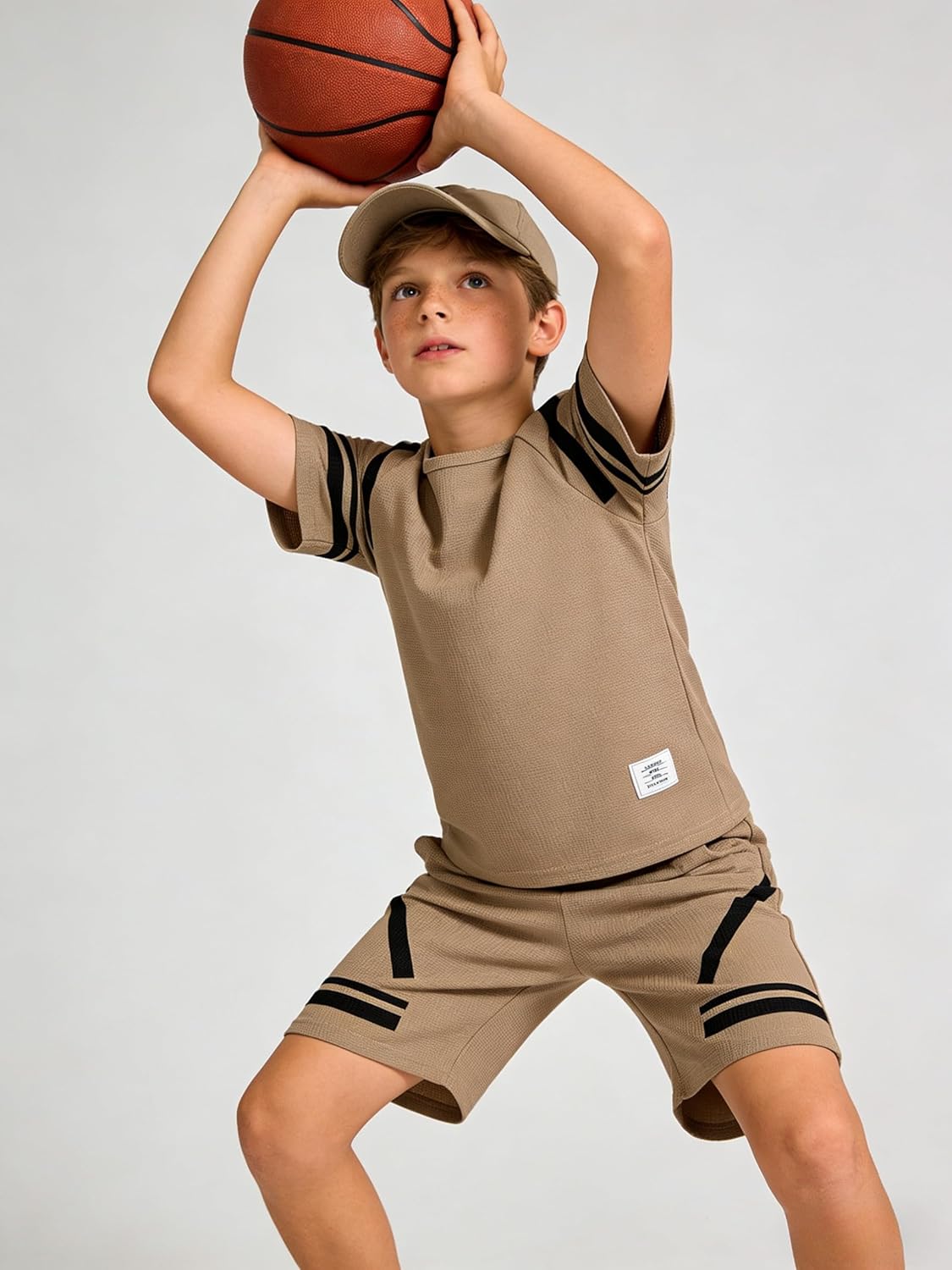 Tween Boys Clothes Summer Simple Print T-Shirt And Shorts Set 2 Pieces Teen Trendy Outfits Size 7-14 Year - Image 5