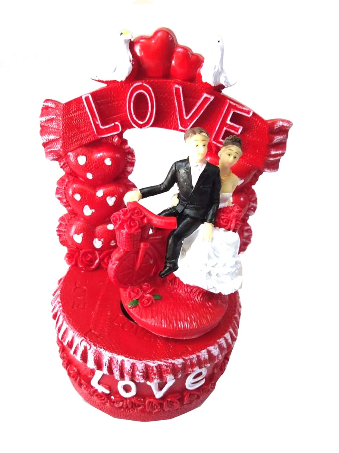 Buy Koncept Print Ceramic Showpieces for Gift and Home Décor (15 x 0.1 x 22 cm_Red) Online at