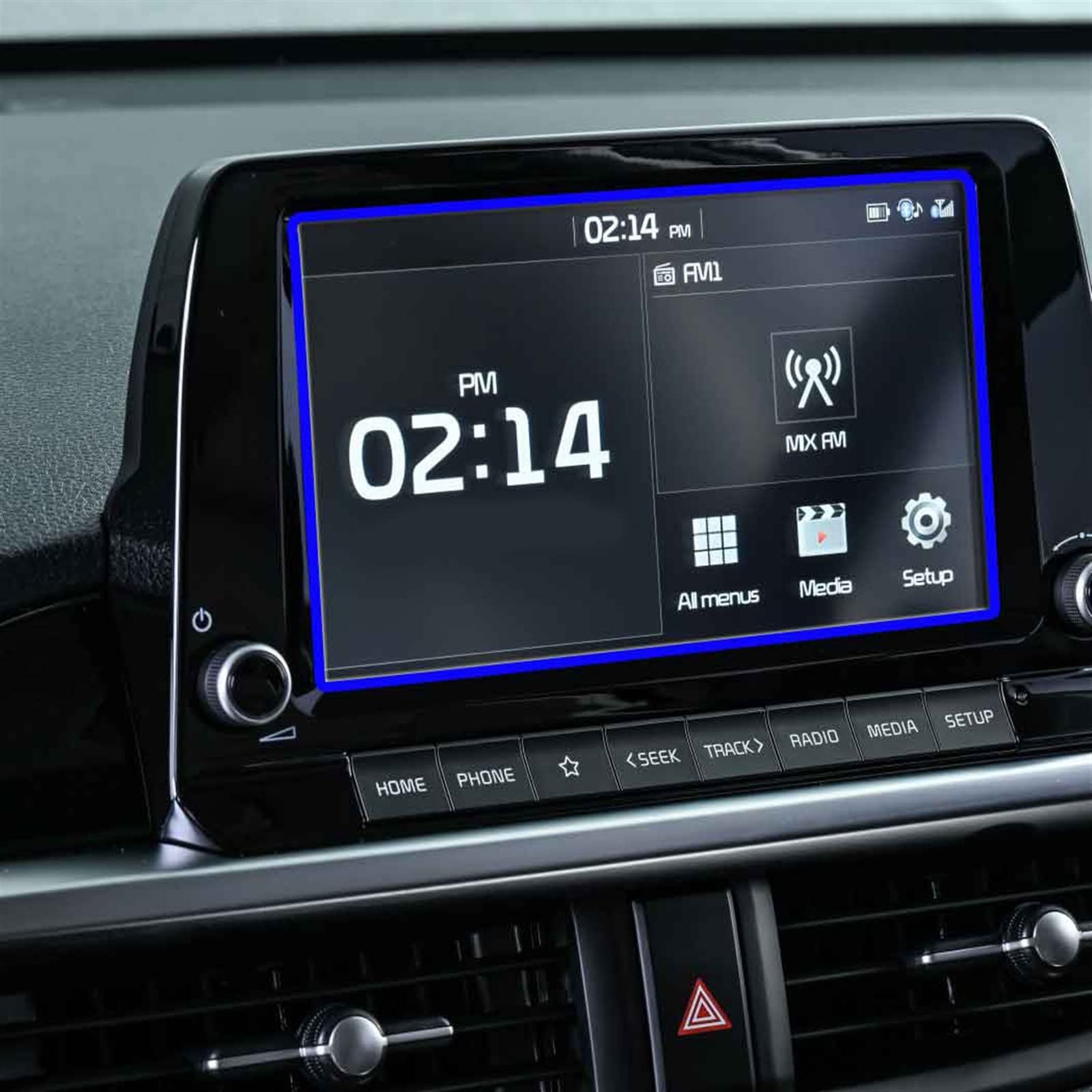 Protecteur d'écran Kia Picanto 2021 film verre trempé 8 pouces pour navigation GPS CHEVVY